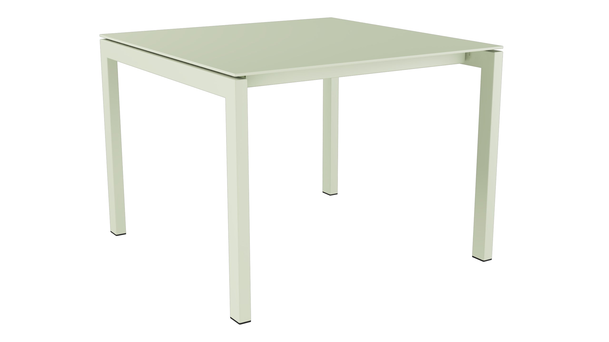 Luzern Glasfaser-Gartentisch 100x100 in Pastellgrün präsentiert im Onlineshop von KAQTU Design AG. Gartentisch ist von Schaffner