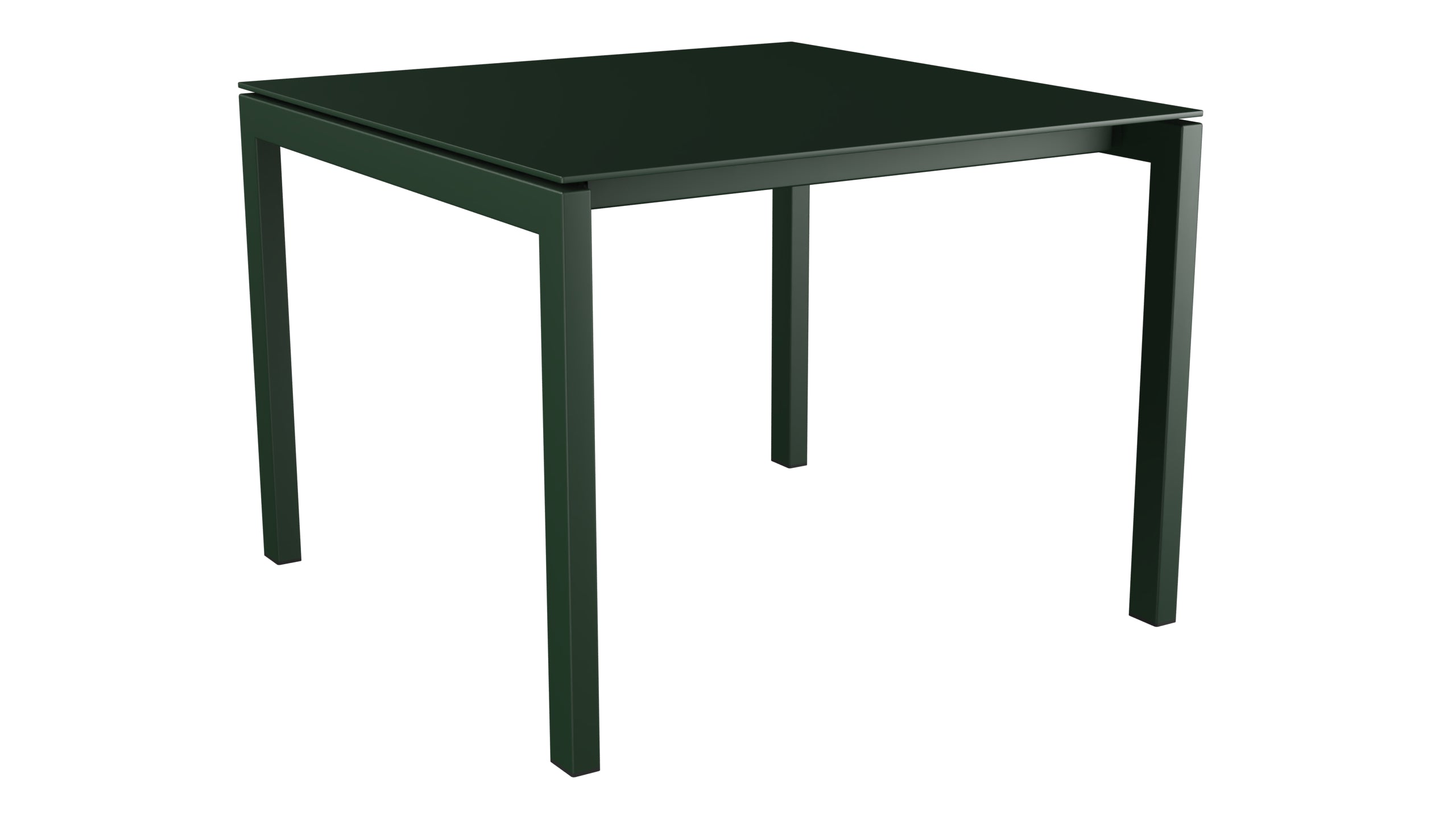 Luzern Glasfaser-Gartentisch 100x100 in Tannengrün präsentiert im Onlineshop von KAQTU Design AG. Gartentisch ist von Schaffner