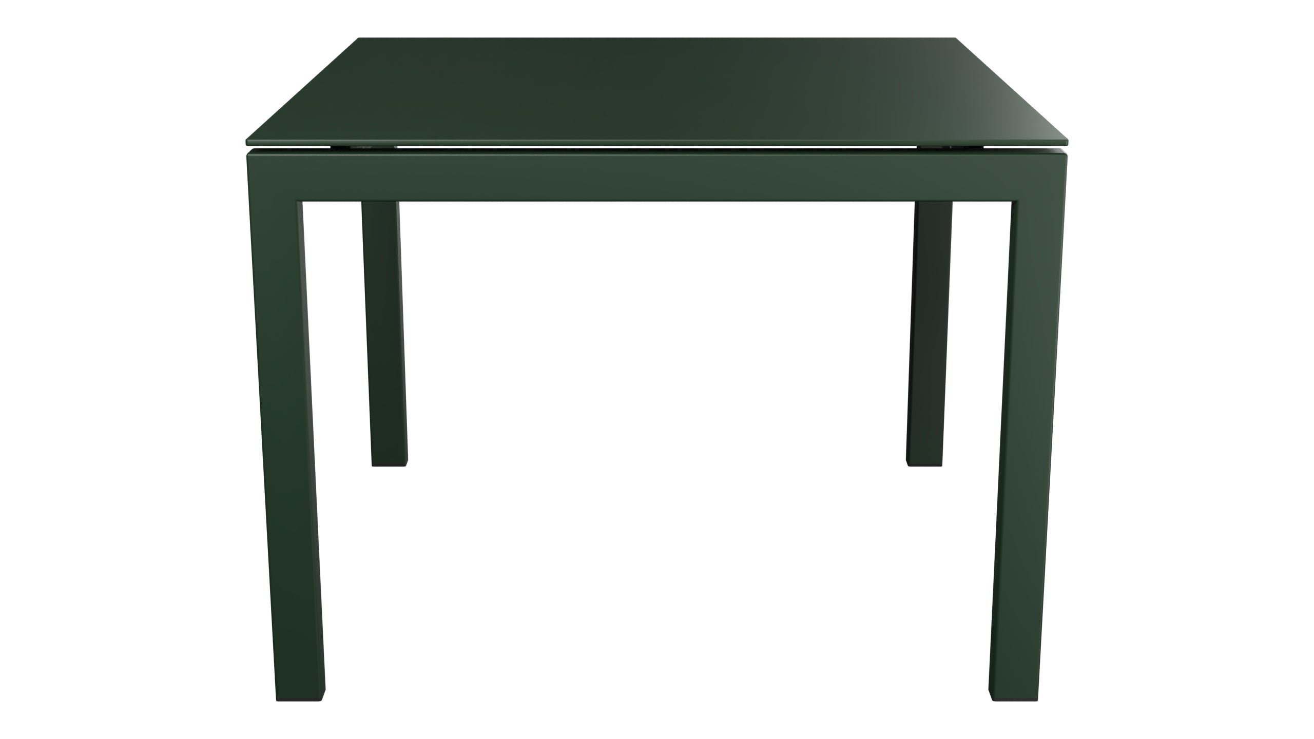 Luzern Glasfaser-Gartentisch 100x100 in Tannengrün präsentiert im Onlineshop von KAQTU Design AG. Gartentisch ist von Schaffner