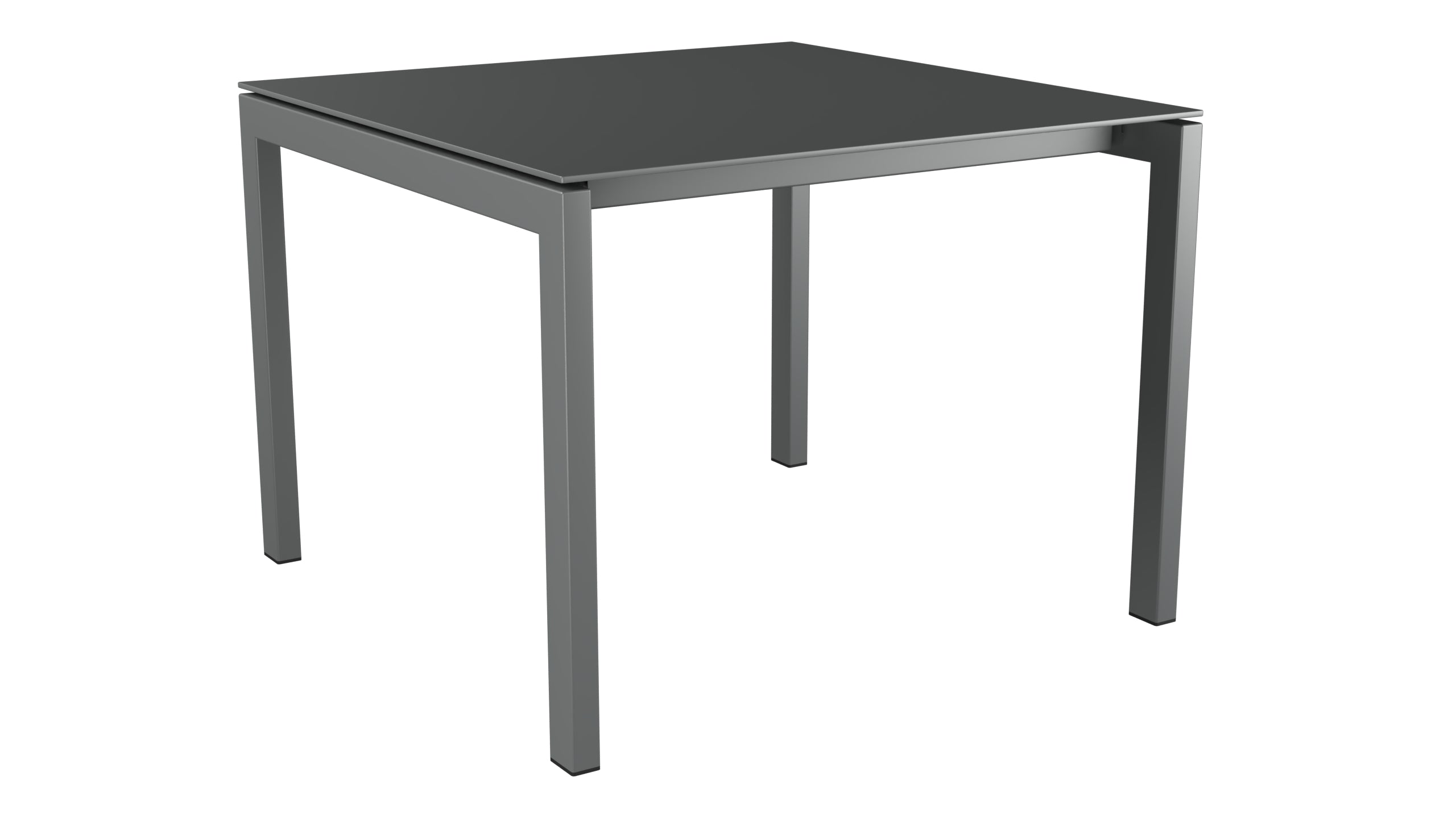 Luzern Glasfaser-Gartentisch 100x100 in Graphit präsentiert im Onlineshop von KAQTU Design AG. Gartentisch ist von Schaffner