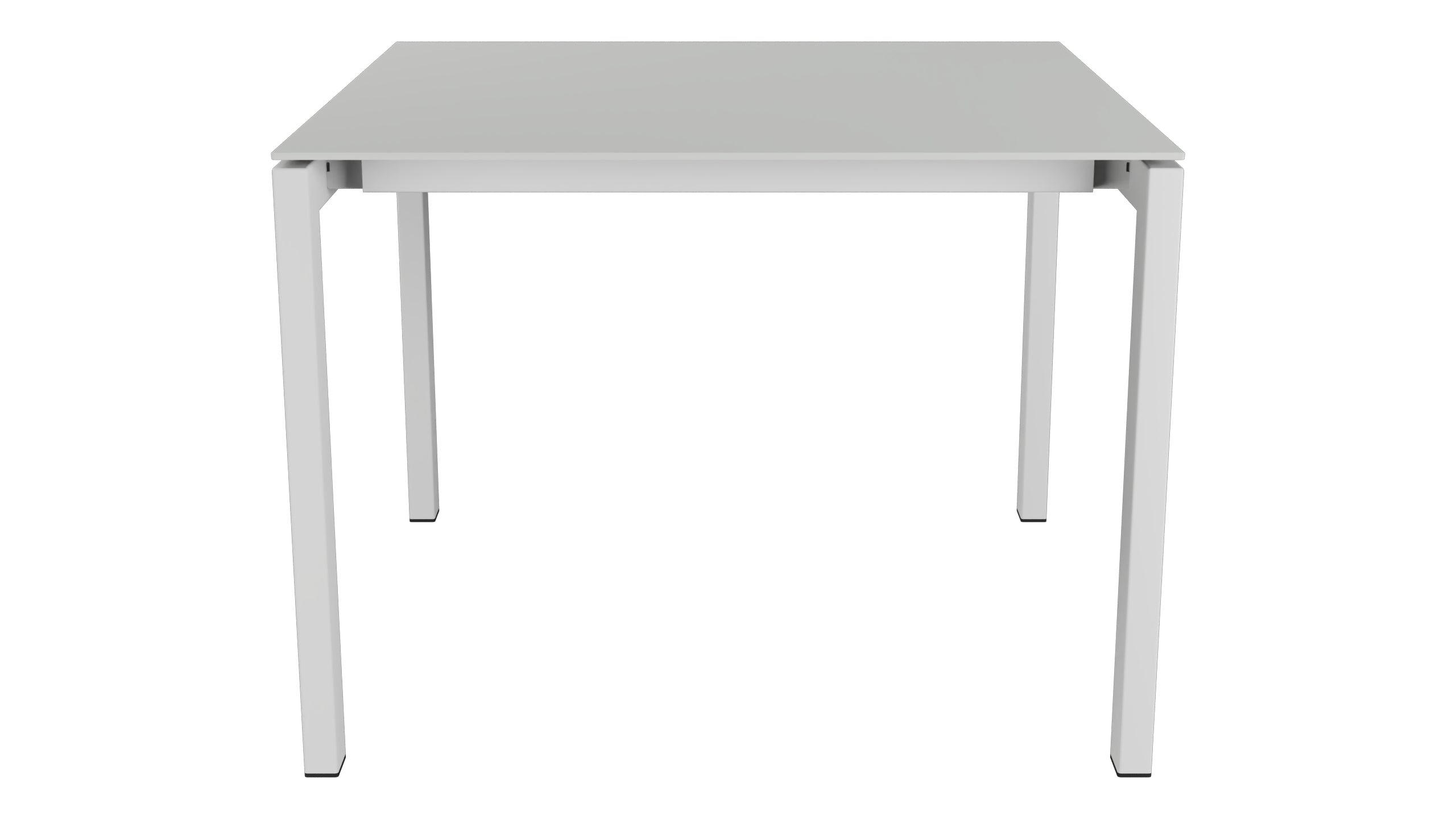 Luzern Glasfaser-Gartentisch 100x100 in Alusilber präsentiert im Onlineshop von KAQTU Design AG. Gartentisch ist von Schaffner
