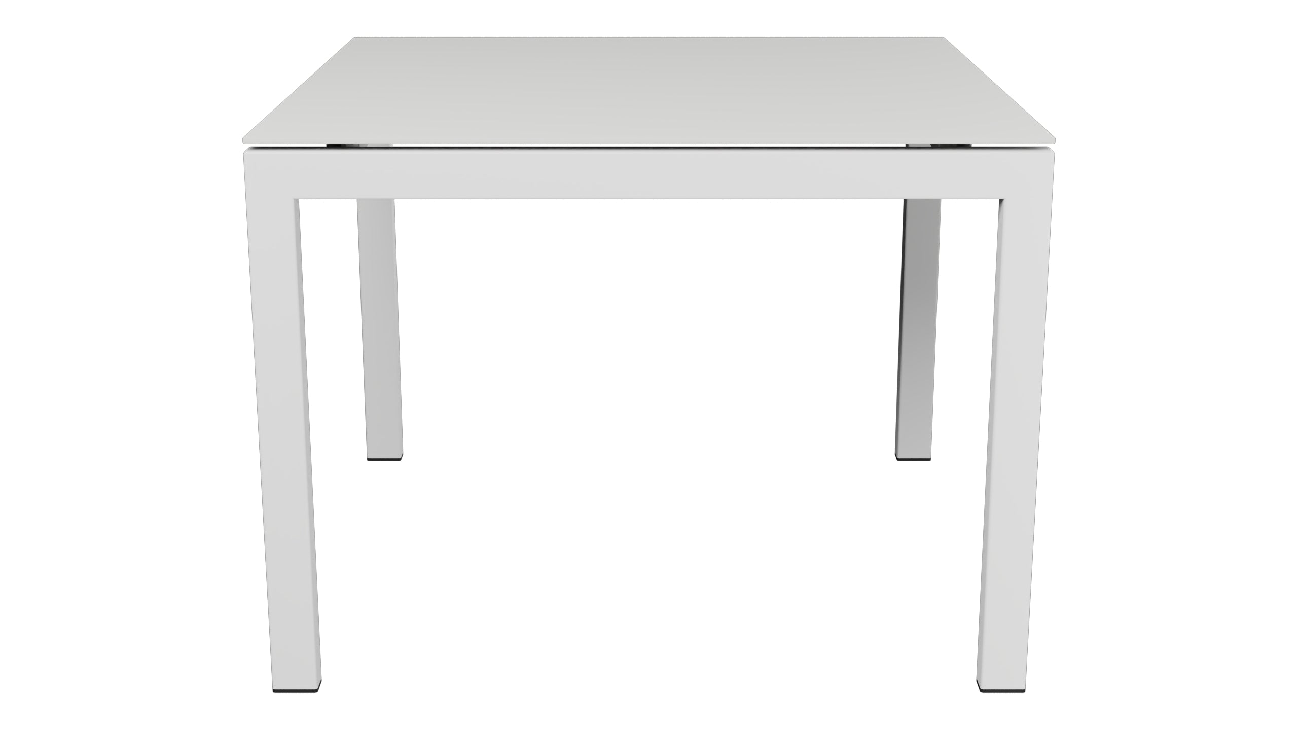 Luzern Glasfaser-Gartentisch 100x100 in Alusilber präsentiert im Onlineshop von KAQTU Design AG. Gartentisch ist von Schaffner