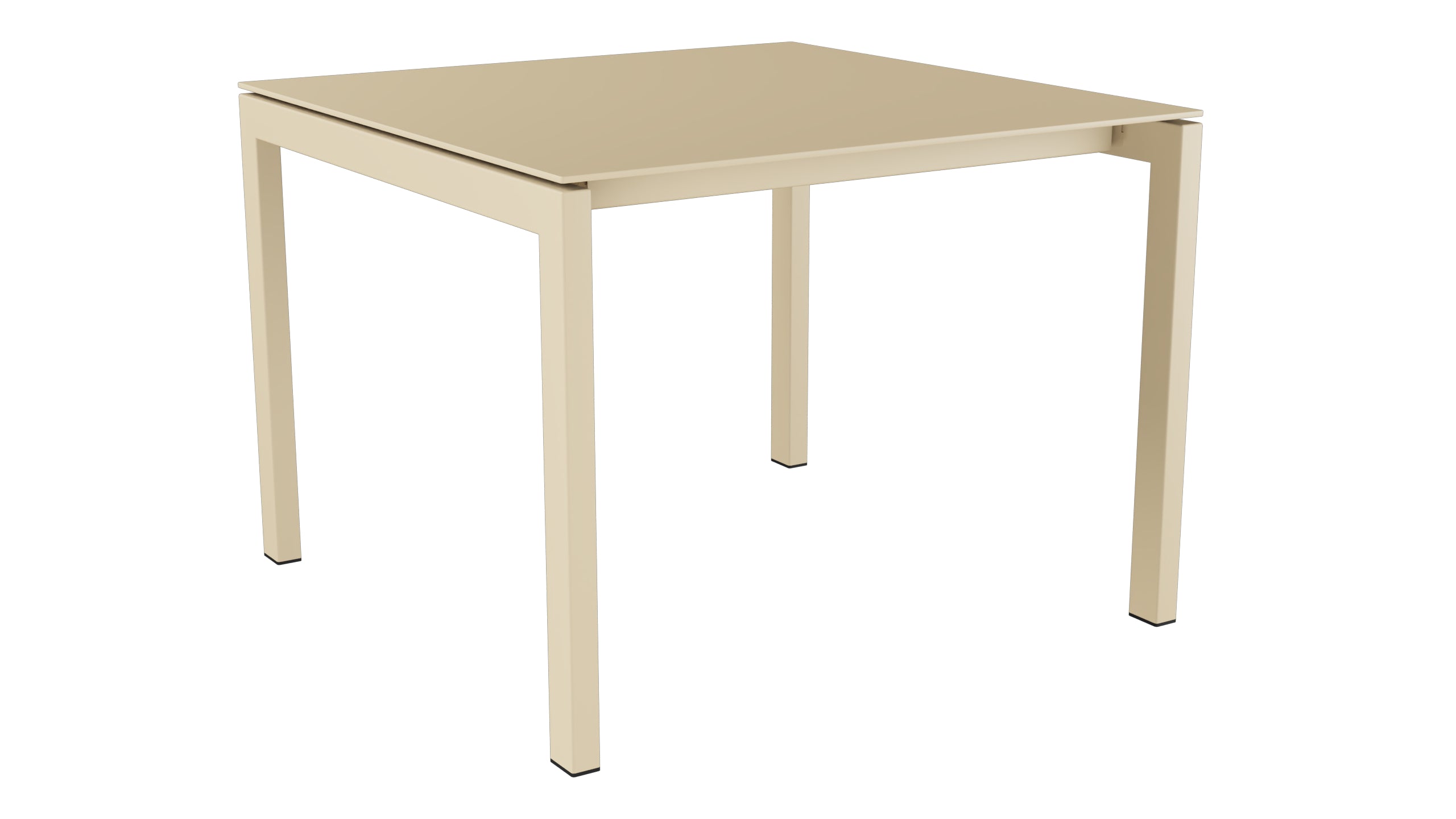 Luzern Glasfaser-Gartentisch 100x100 in Pastellbraun präsentiert im Onlineshop von KAQTU Design AG. Gartentisch ist von Schaffner