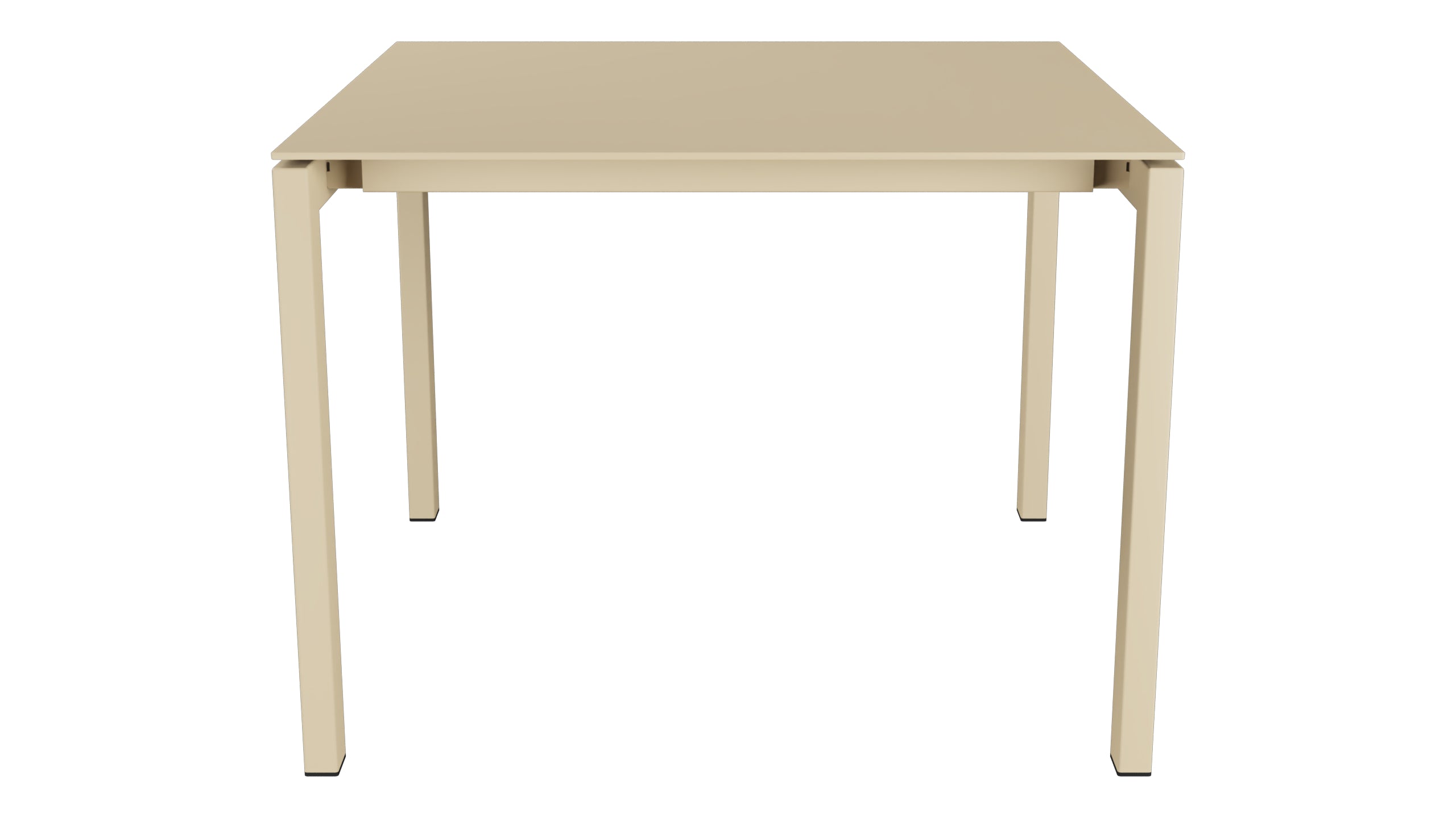 Luzern Glasfaser-Gartentisch 100x100 in Pastellbraun präsentiert im Onlineshop von KAQTU Design AG. Gartentisch ist von Schaffner
