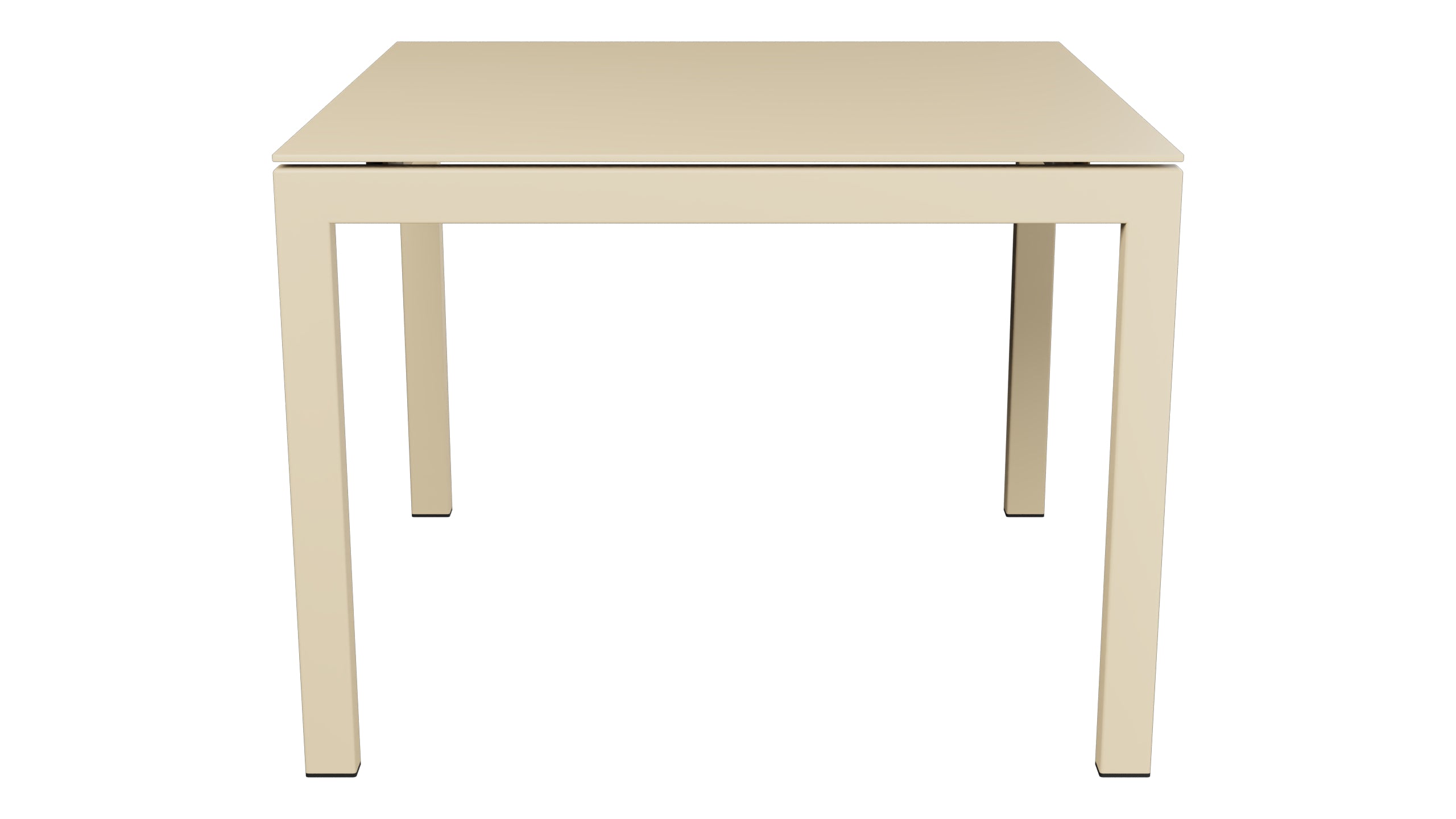 Luzern Glasfaser-Gartentisch 100x100 in Pastellbraun präsentiert im Onlineshop von KAQTU Design AG. Gartentisch ist von Schaffner