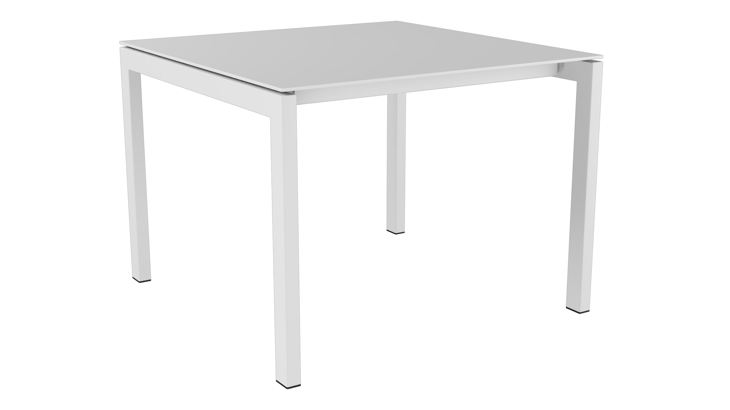 Luzern Glasfaser-Gartentisch 100x100 in Weiss präsentiert im Onlineshop von KAQTU Design AG. Gartentisch ist von Schaffner