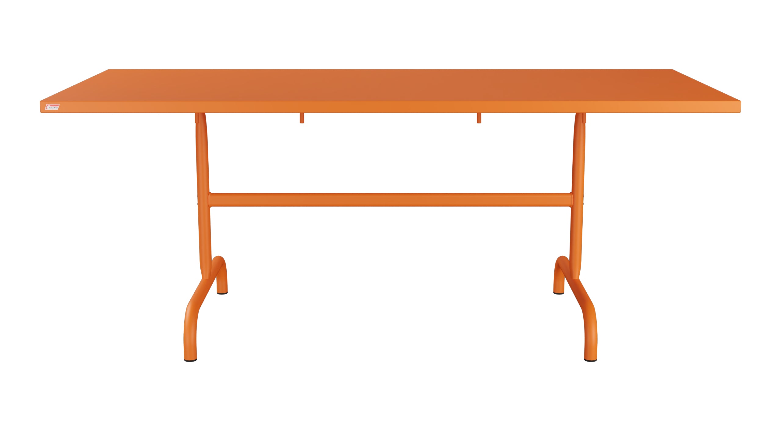 Säntis Metall-Gartentisch 180x80 klappbar in Orange präsentiert im Onlineshop von KAQTU Design AG. Gartentisch ist von Schaffner