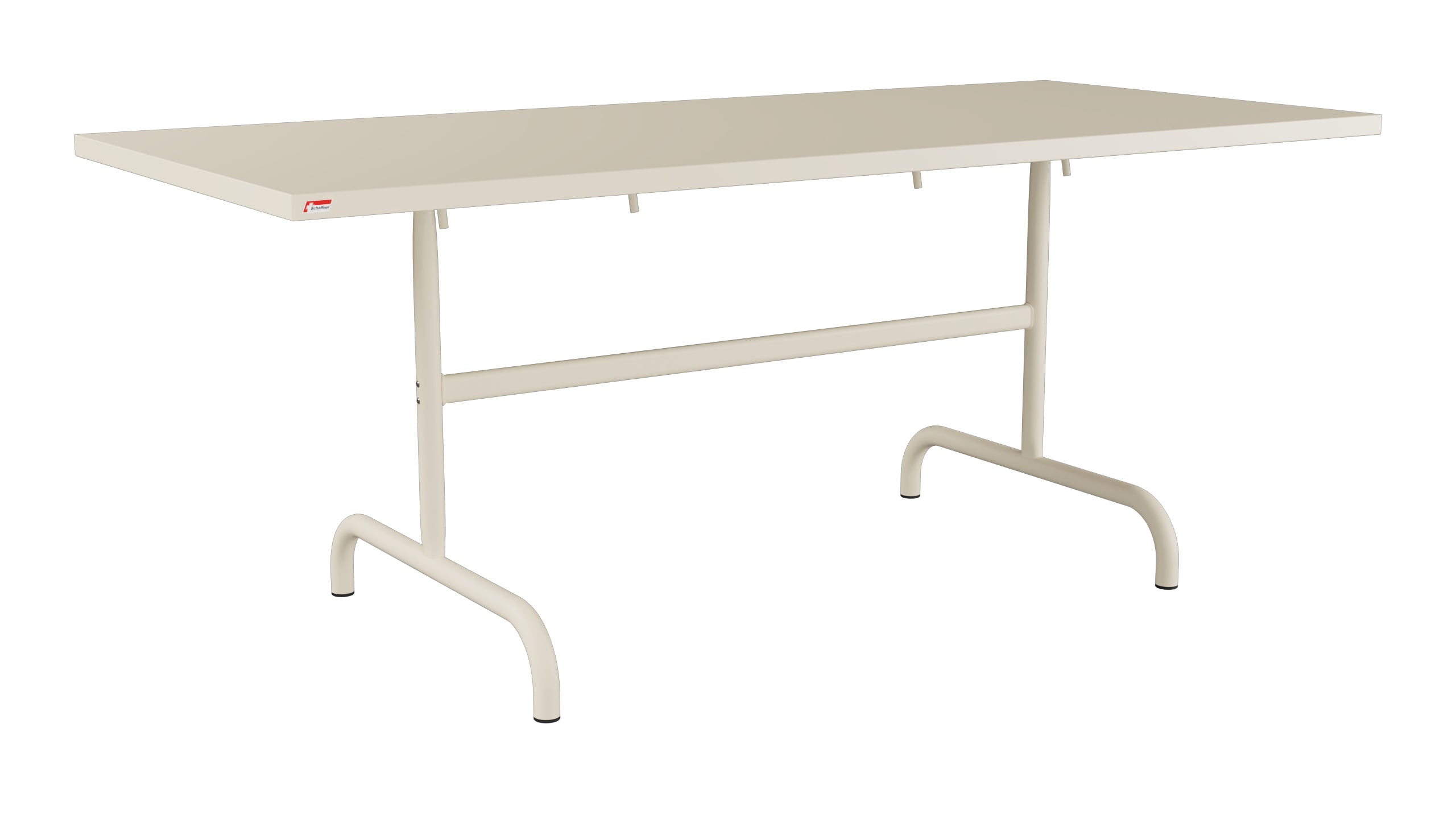 Säntis Metall-Gartentisch 180x80 klappbar in Pastellsand präsentiert im Onlineshop von KAQTU Design AG. Gartentisch ist von Schaffner