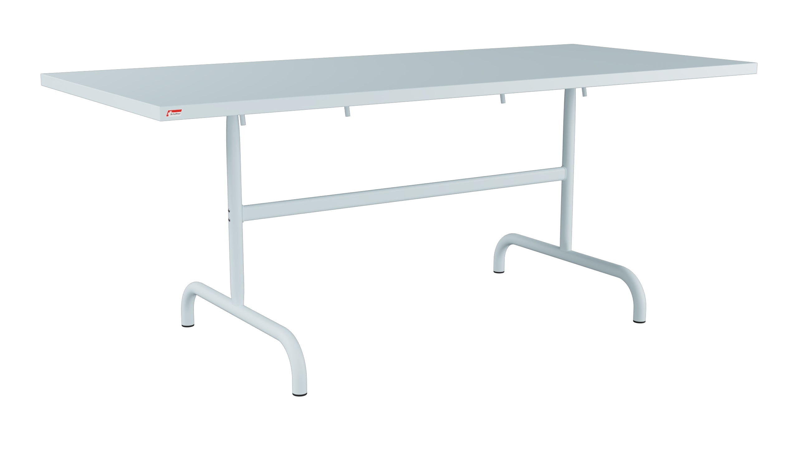 Säntis Metall-Gartentisch 180x80 klappbar in Pastellblau präsentiert im Onlineshop von KAQTU Design AG. Gartentisch ist von Schaffner