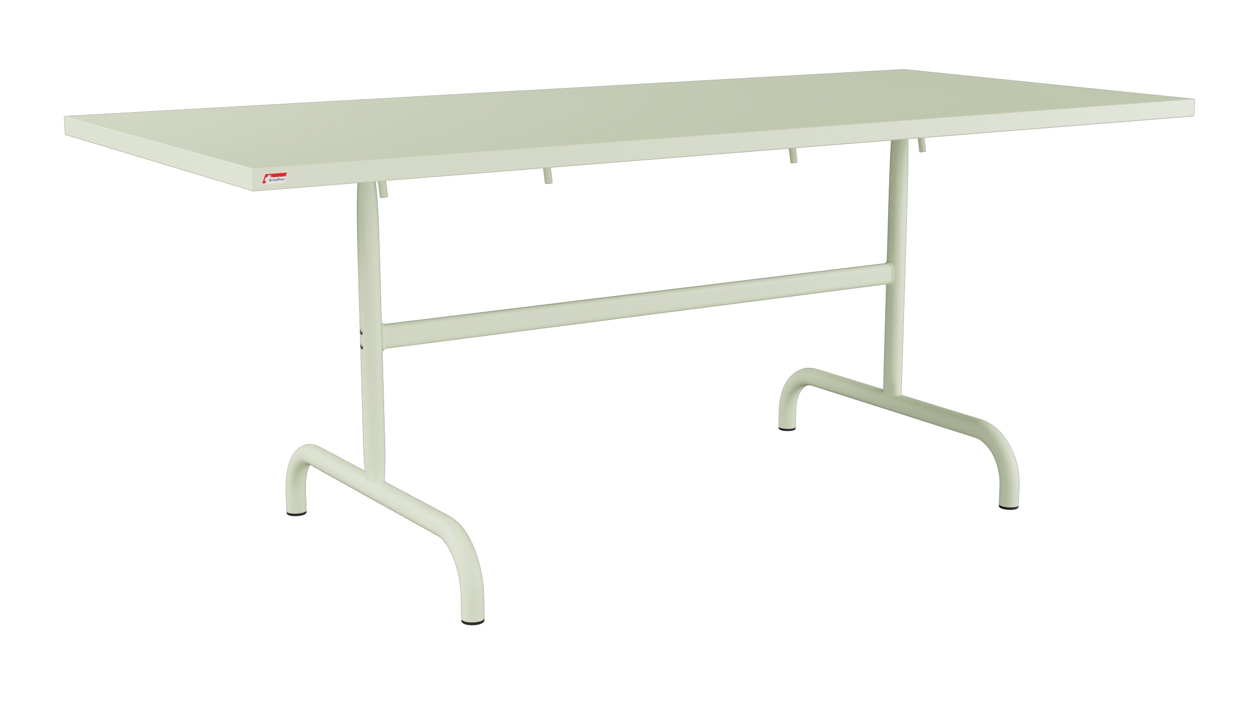 Säntis Metall-Gartentisch 180x80 klappbar in Pastellgrün präsentiert im Onlineshop von KAQTU Design AG. Gartentisch ist von Schaffner