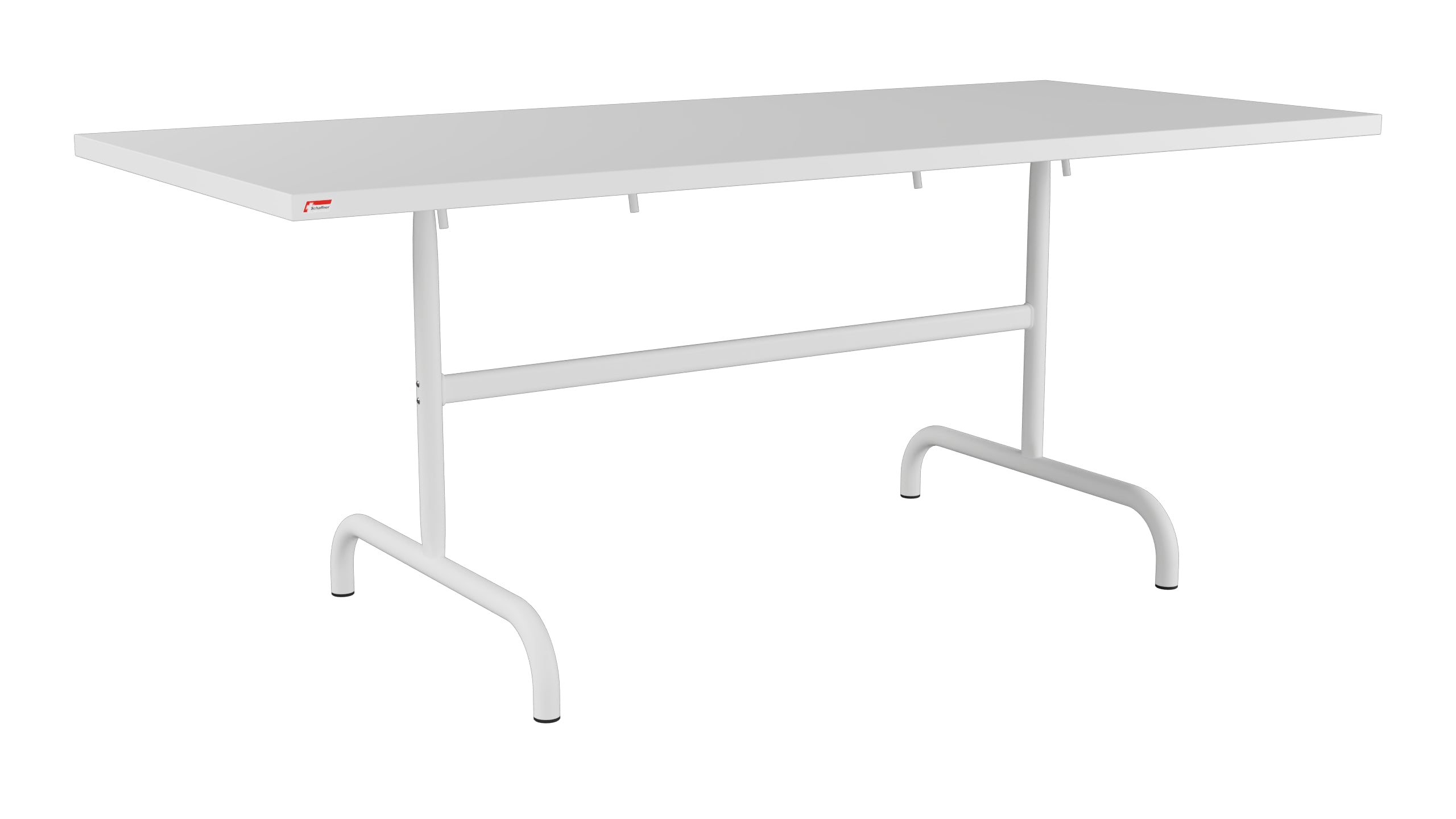 Säntis Metall-Gartentisch 180x80 klappbar in Weiss präsentiert im Onlineshop von KAQTU Design AG. Gartentisch ist von Schaffner