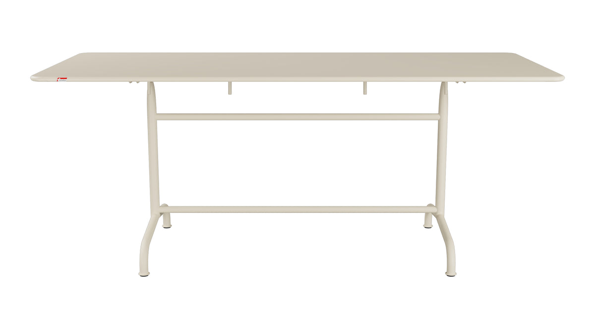 Rigi Metall-Gartentisch 180x80 klappbar in Pastellsand präsentiert im Onlineshop von KAQTU Design AG. Gartentisch ist von Schaffner