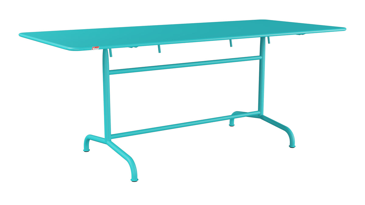 Rigi Metall-Gartentisch 180x80 klappbar in Türkis präsentiert im Onlineshop von KAQTU Design AG. Gartentisch ist von Schaffner