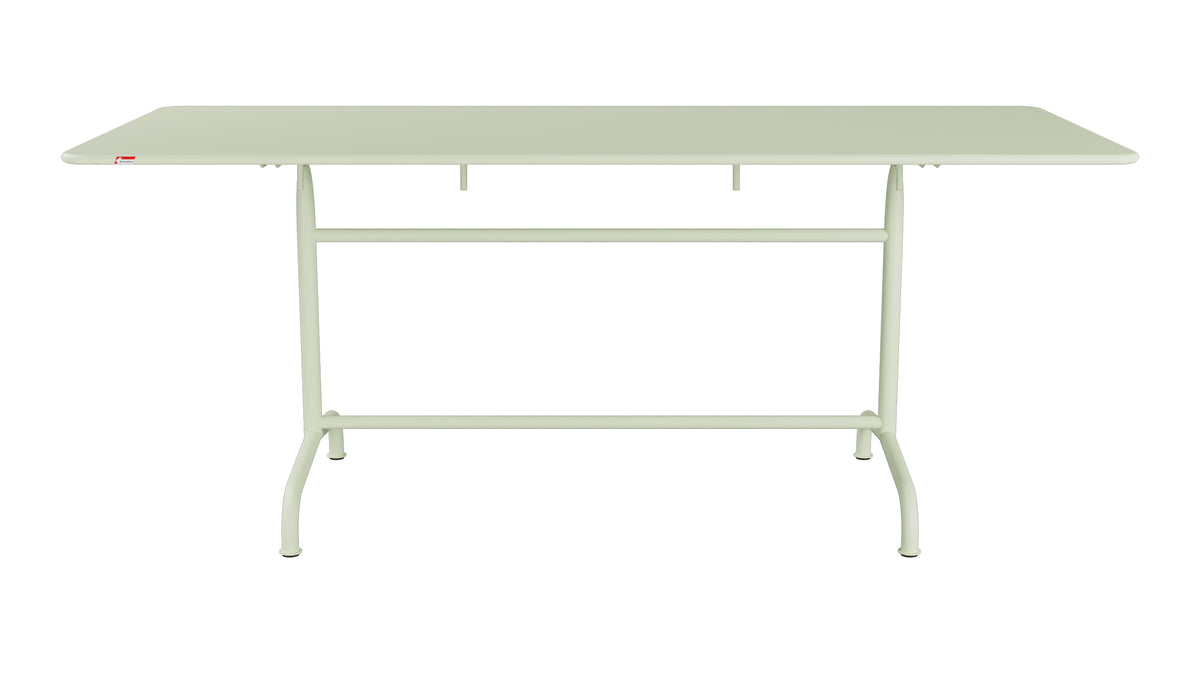 Rigi Metall-Gartentisch 180x80 klappbar in Pastellgrün präsentiert im Onlineshop von KAQTU Design AG. Gartentisch ist von Schaffner