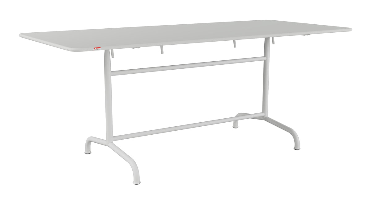 Rigi Metall-Gartentisch 180x80 klappbar in Alusilber präsentiert im Onlineshop von KAQTU Design AG. Gartentisch ist von Schaffner