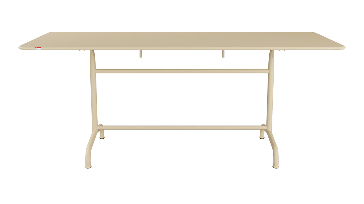 Rigi Metall-Gartentisch 180x80 klappbar in Pastellbraun präsentiert im Onlineshop von KAQTU Design AG. Gartentisch ist von Schaffner