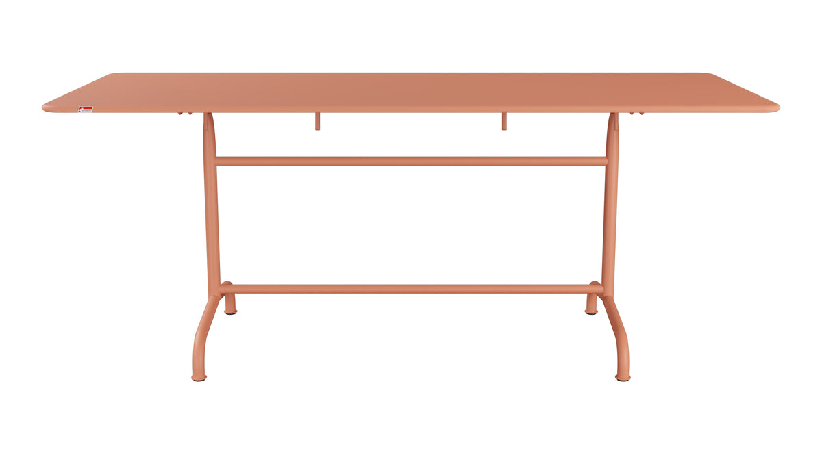 Rigi Metall-Gartentisch 180x80 klappbar in Pastellterracotta präsentiert im Onlineshop von KAQTU Design AG. Gartentisch ist von Schaffner