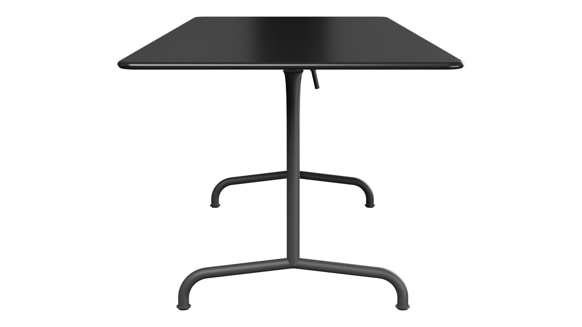 Rigi Metall-Gartentisch 180x80 klappbar in Schwarz präsentiert im Onlineshop von KAQTU Design AG. Gartentisch ist von Schaffner