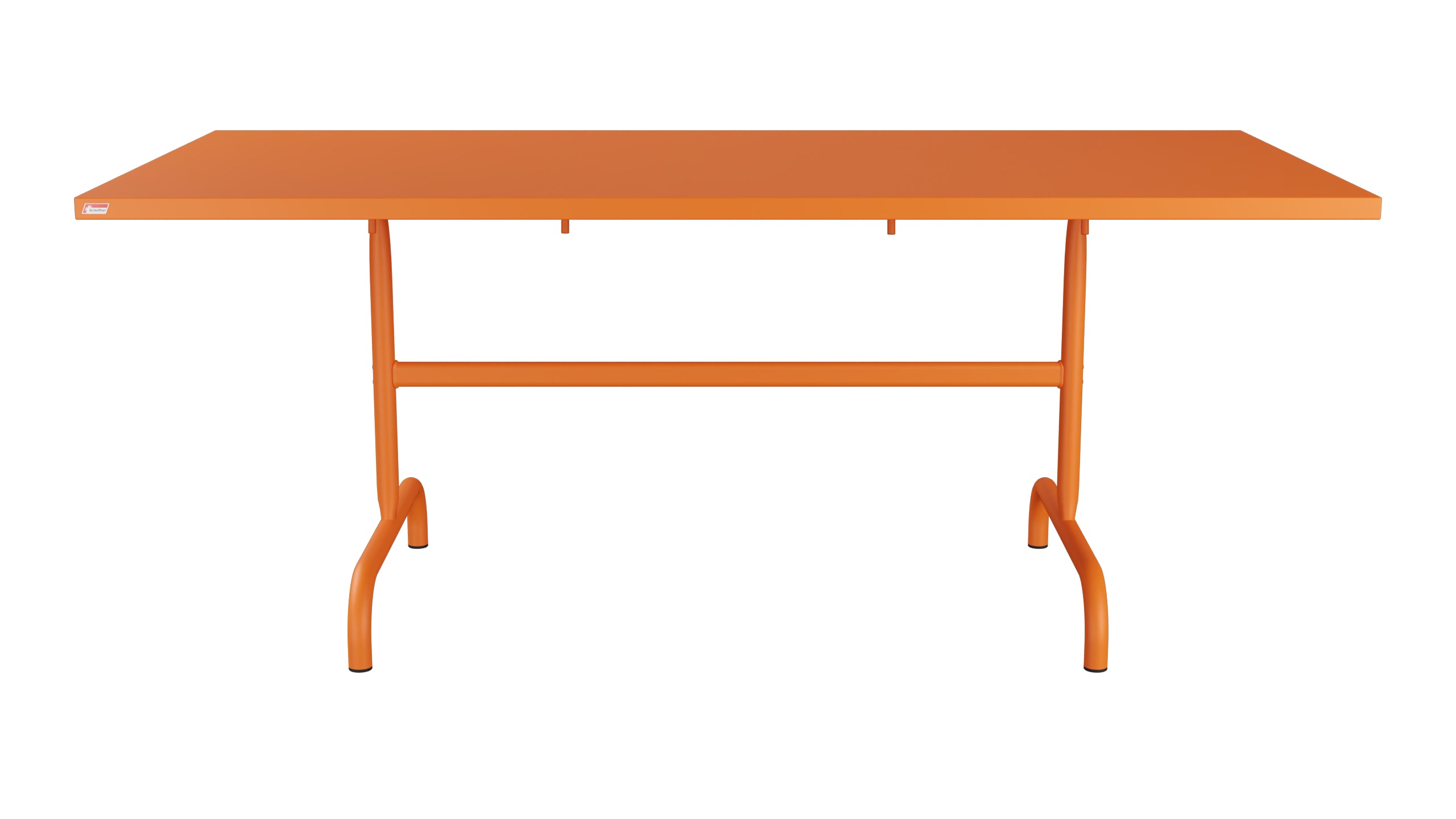 Säntis Metall-Gartentisch 180x90 klappbar in Orange präsentiert im Onlineshop von KAQTU Design AG. Gartentisch ist von Schaffner