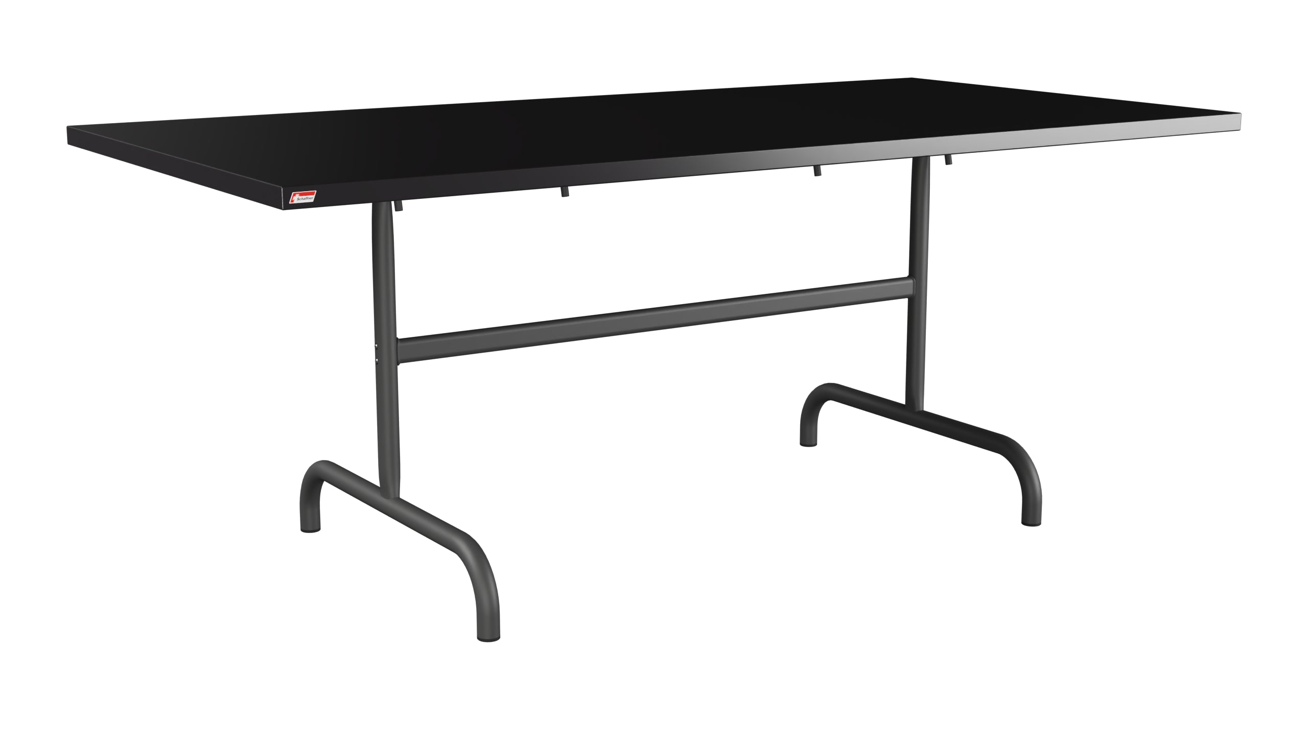 Säntis Metall-Gartentisch 180x90 klappbar in Schwarz präsentiert im Onlineshop von KAQTU Design AG. Gartentisch ist von Schaffner
