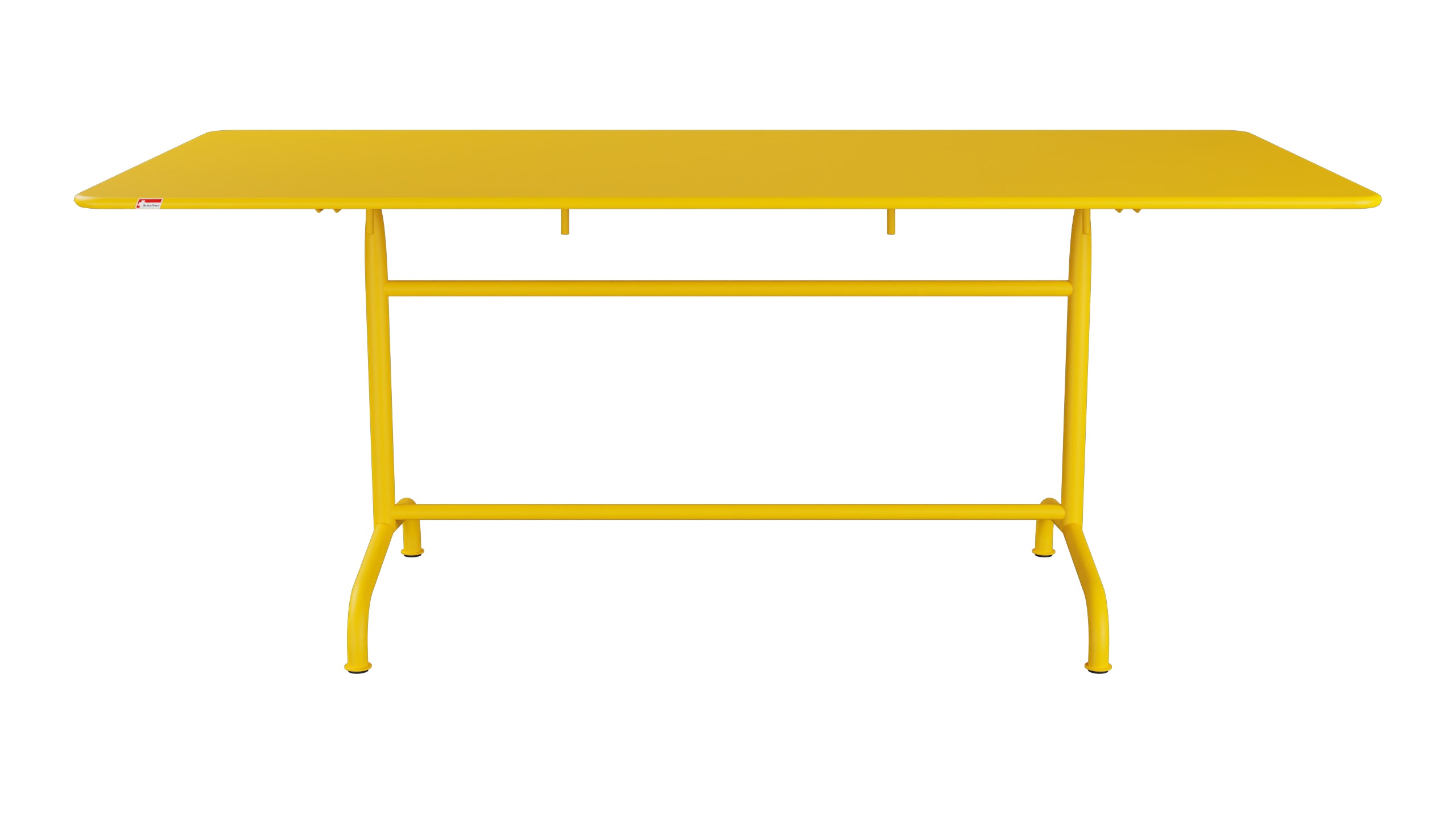 Rigi Metall-Gartentisch 180x90 klappbar in Gelb präsentiert im Onlineshop von KAQTU Design AG. Gartentisch ist von Schaffner