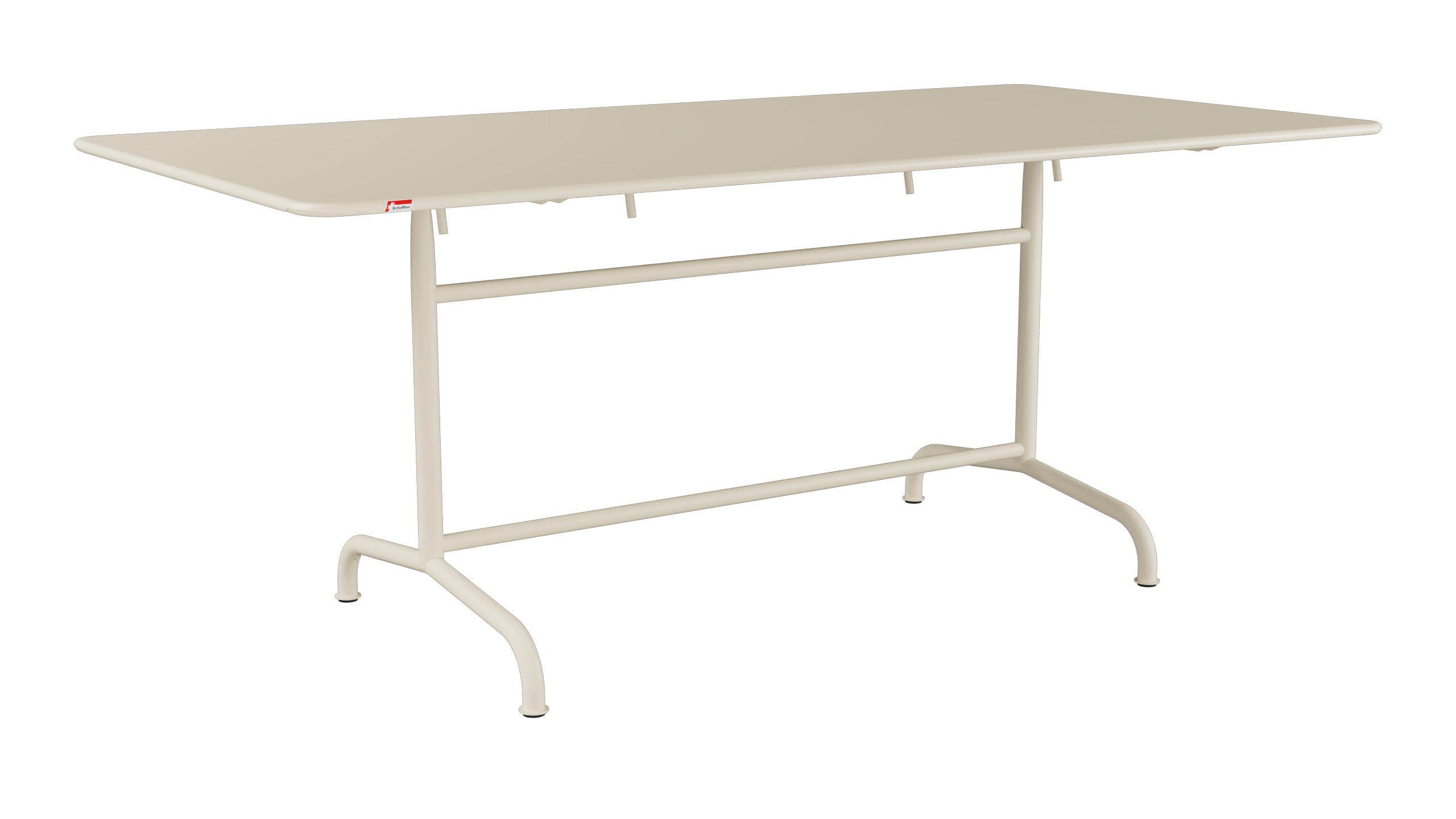 Rigi Metall-Gartentisch 180x90 klappbar in Pastellsand präsentiert im Onlineshop von KAQTU Design AG. Gartentisch ist von Schaffner