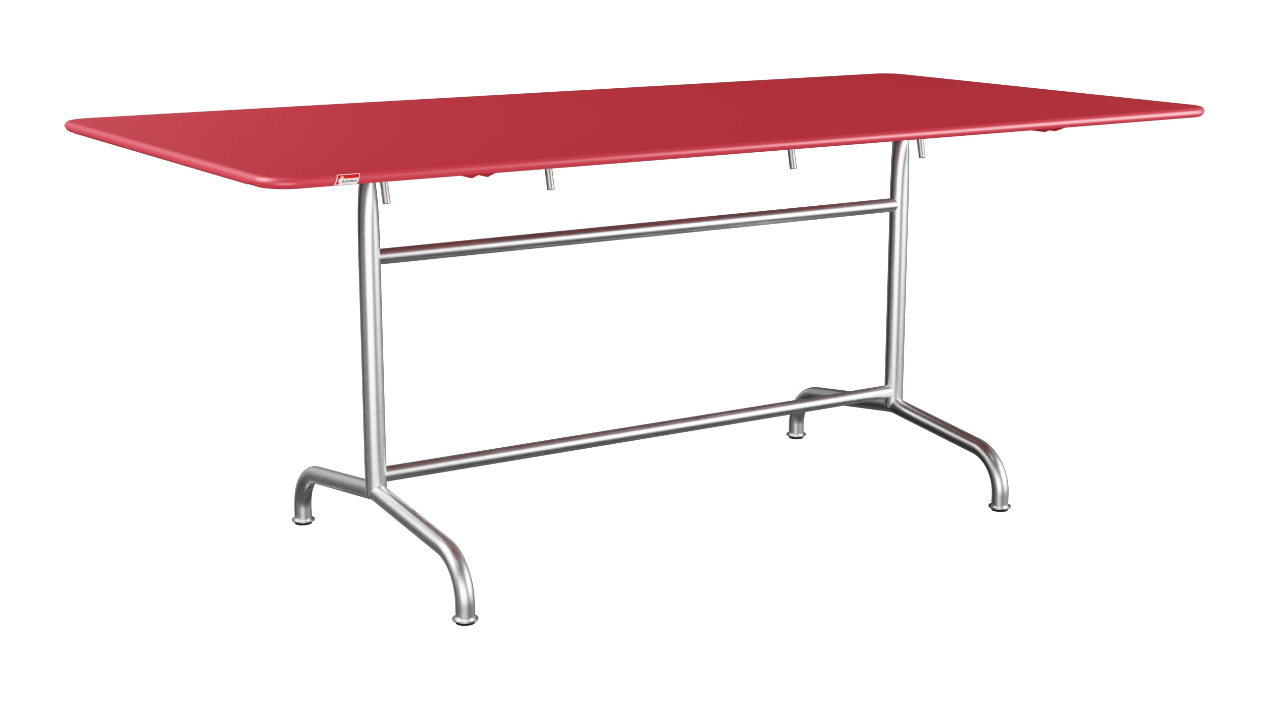 Rigi Metall-Gartentisch 180x90 klappbar in Ahornrot präsentiert im Onlineshop von KAQTU Design AG. Gartentisch ist von Schaffner