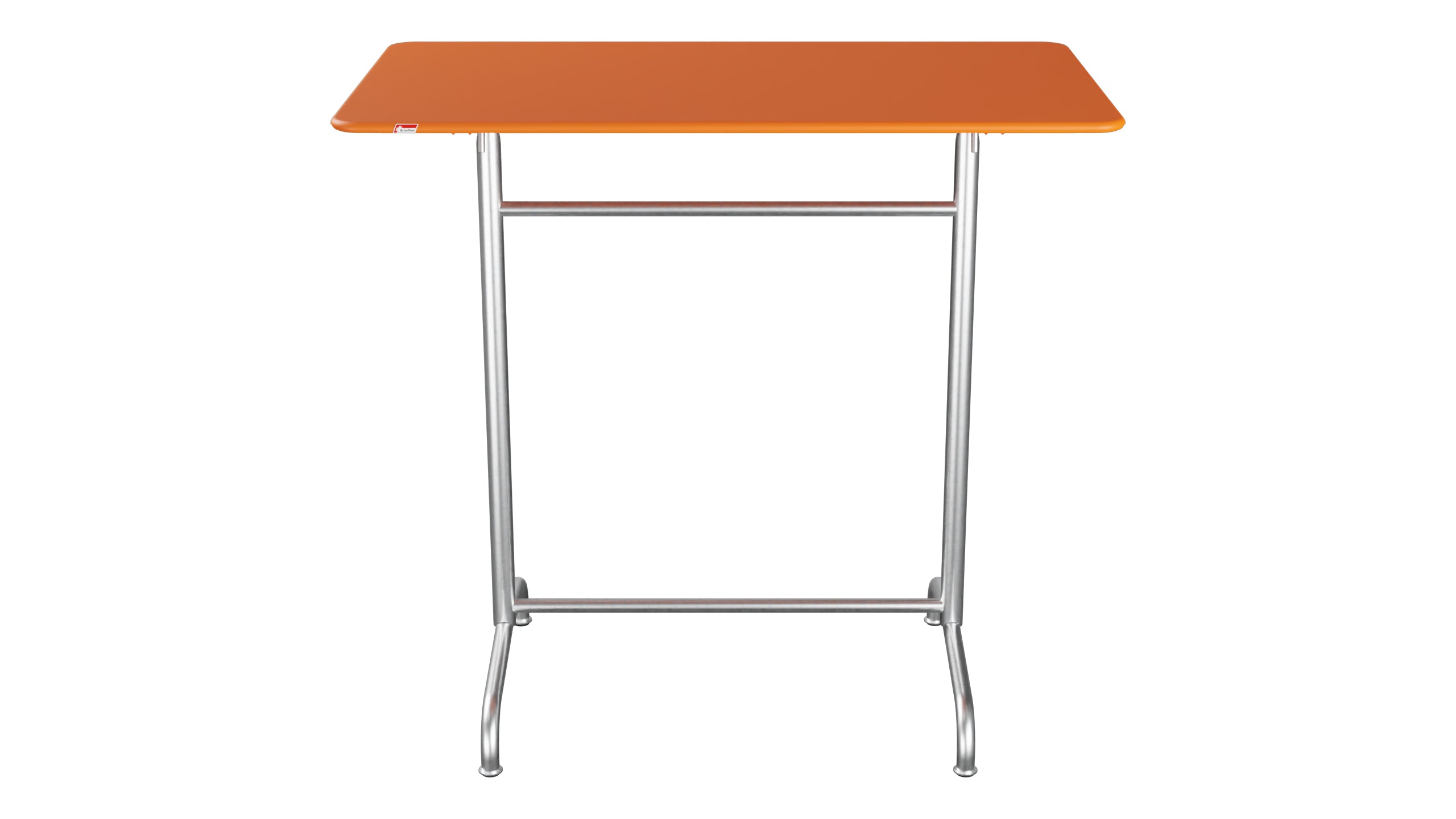 Rigi Metall-Stehtisch Outdoor 120x70 / 110 klappbar in Orange präsentiert im Onlineshop von KAQTU Design AG. Hochtisch Outdoor ist von Schaffner