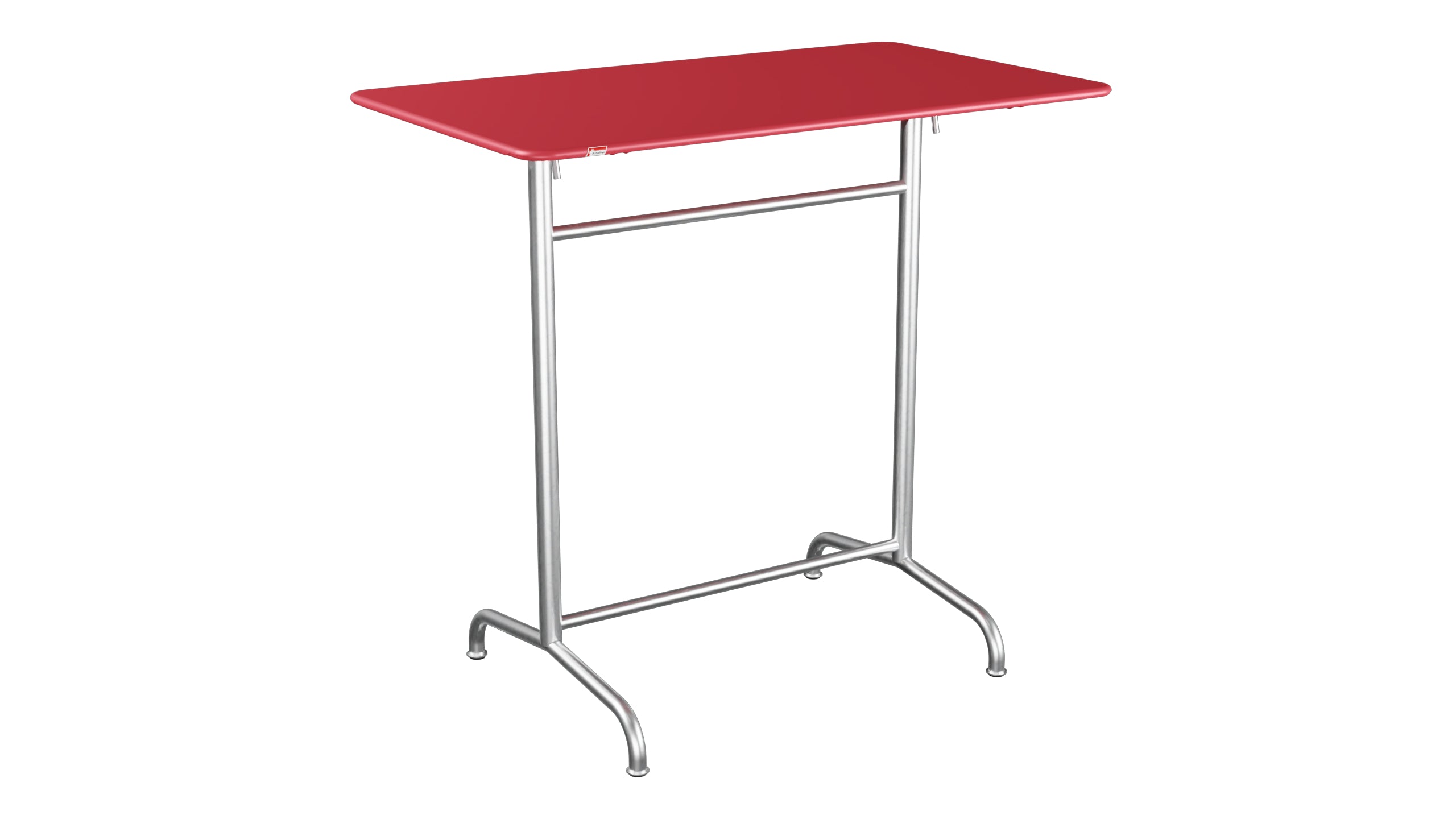 Rigi Metall-Stehtisch Outdoor 120x70 / 110 klappbar in Ahornrot präsentiert im Onlineshop von KAQTU Design AG. Hochtisch Outdoor ist von Schaffner