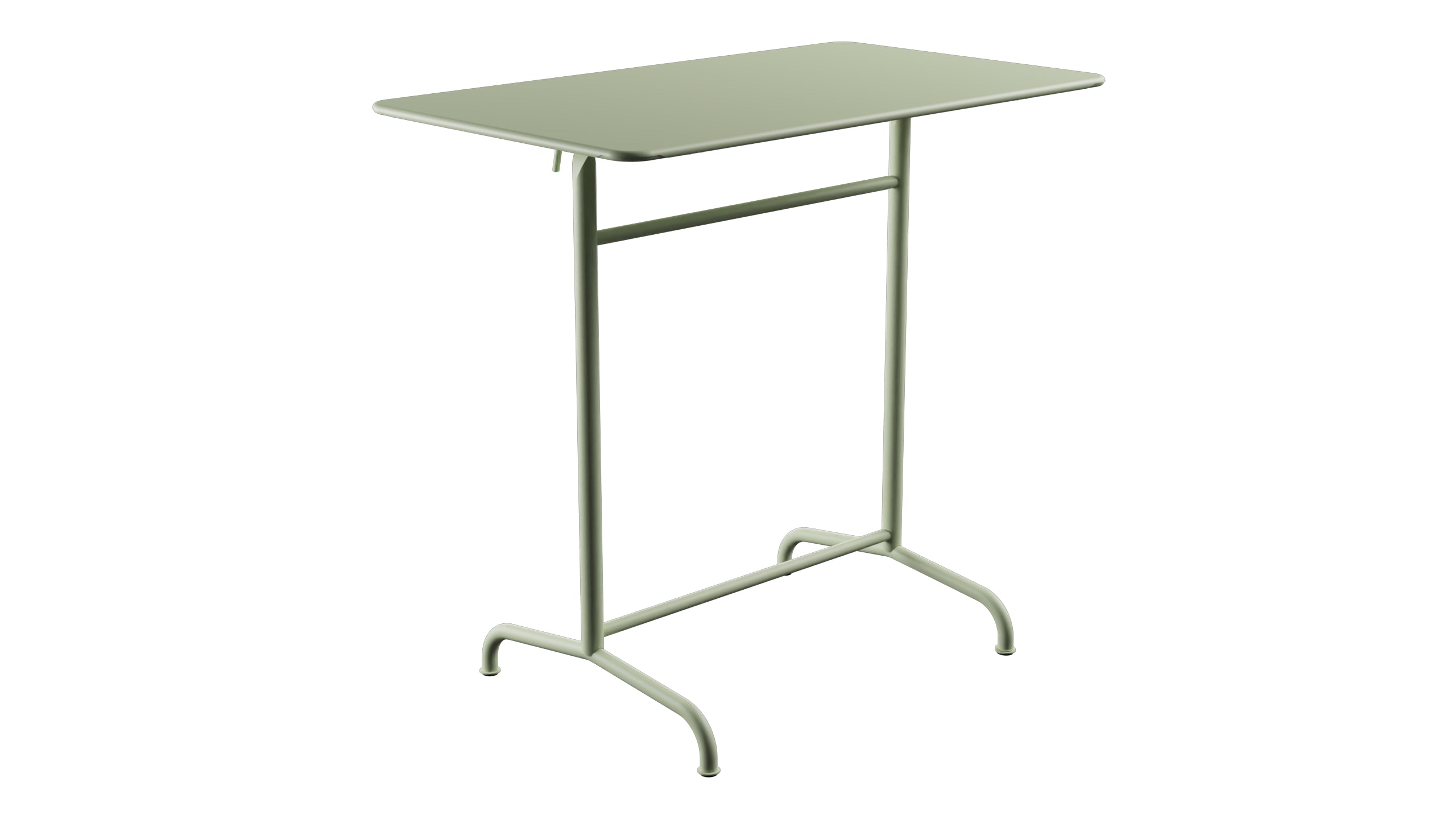 Rigi Metall-Stehtisch Outdoor 120x70 / 110 klappbar in Pastellgrün präsentiert im Onlineshop von KAQTU Design AG. Hochtisch Outdoor ist von Schaffner