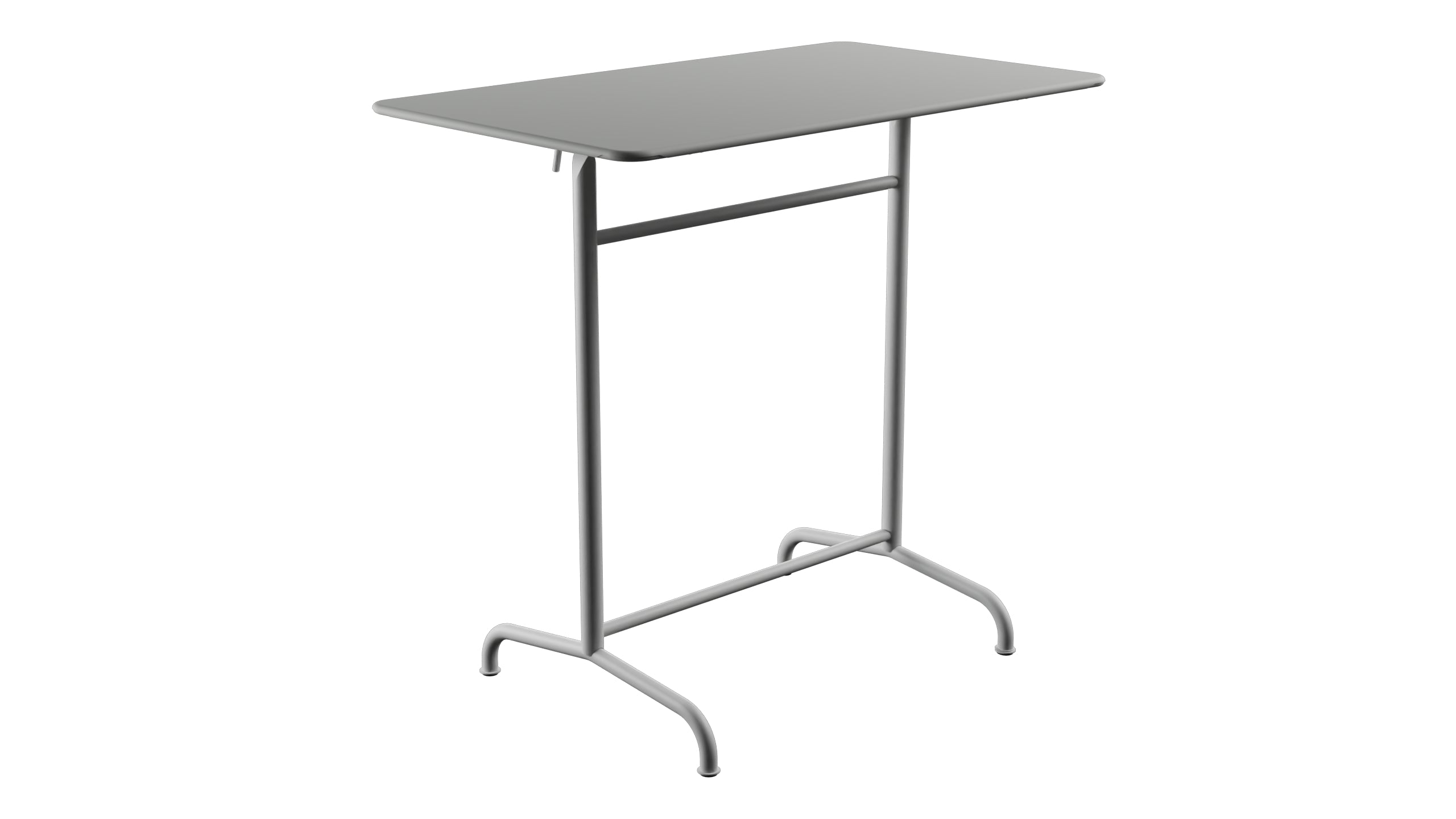 Rigi Metall-Stehtisch Outdoor 120x70 / 110 klappbar in Alusilber präsentiert im Onlineshop von KAQTU Design AG. Hochtisch Outdoor ist von Schaffner