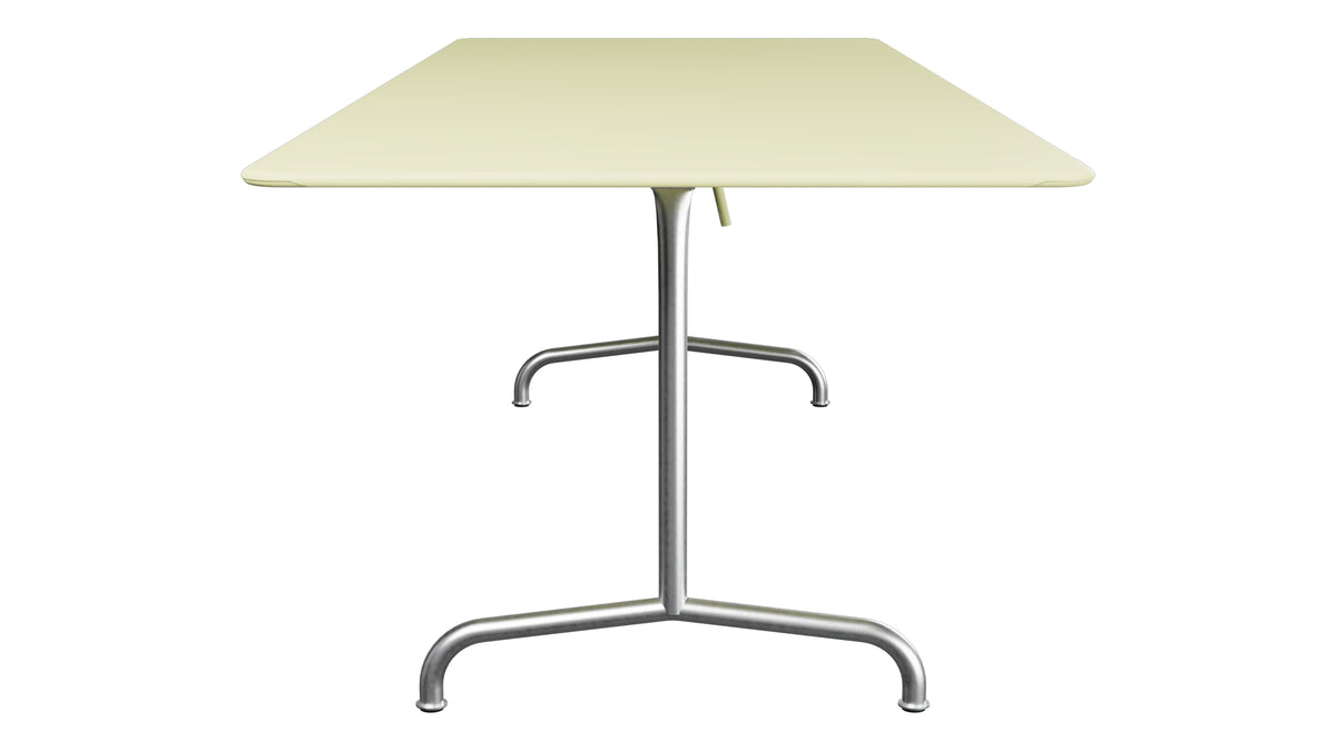 Rigi Metall-Gartentisch 240x90 klappbar in Buchsbaumgelb präsentiert im Onlineshop von KAQTU Design AG. Gartentisch ist von Schaffner