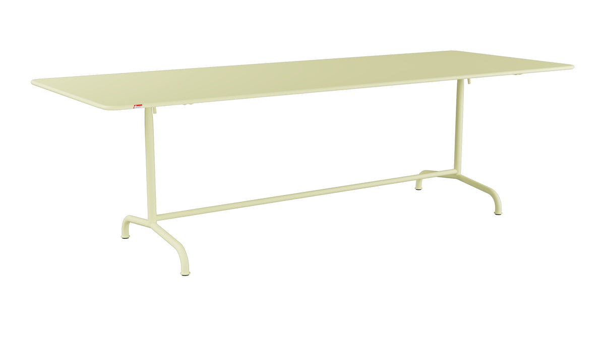 Rigi Metall-Gartentisch 240x90 klappbar in Buchsbaumgelb präsentiert im Onlineshop von KAQTU Design AG. Gartentisch ist von Schaffner