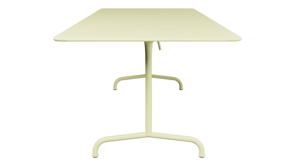 Rigi Metall-Gartentisch 240x90 klappbar in Buchsbaumgelb präsentiert im Onlineshop von KAQTU Design AG. Gartentisch ist von Schaffner