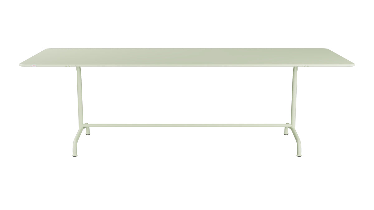 Rigi Metall-Gartentisch 240x90 klappbar in Pastellgrün präsentiert im Onlineshop von KAQTU Design AG. Gartentisch ist von Schaffner