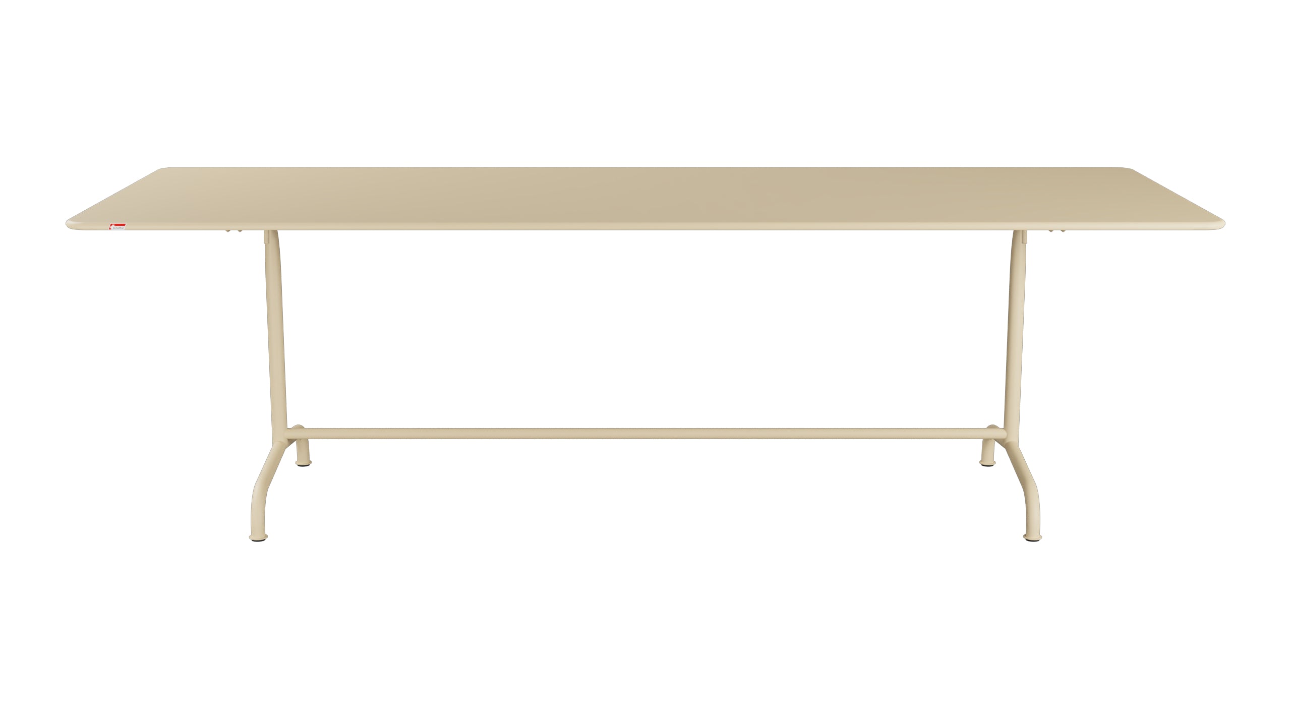 Rigi Metall-Gartentisch 240x90 klappbar in Pastellbraun präsentiert im Onlineshop von KAQTU Design AG. Gartentisch ist von Schaffner