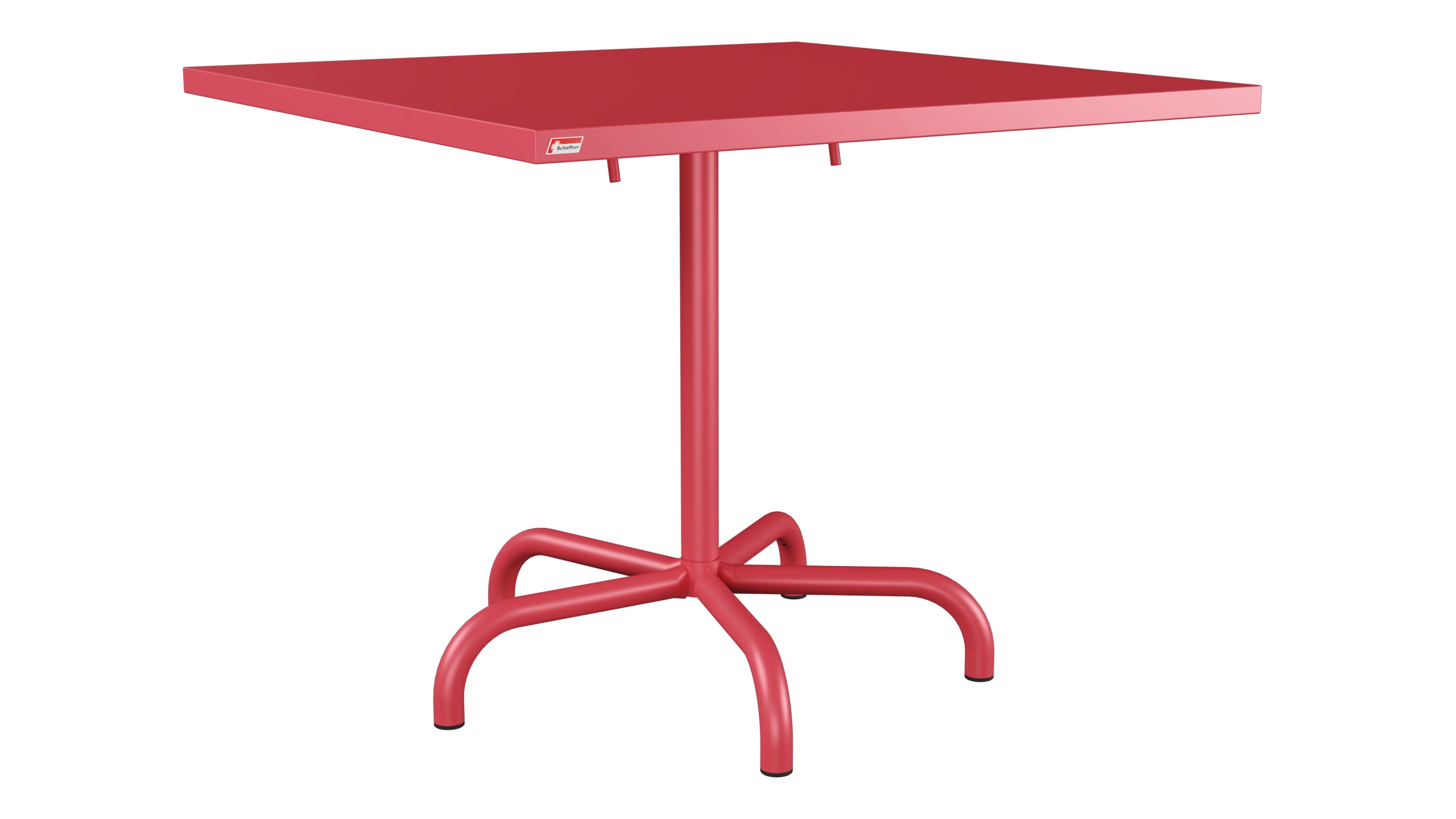 Säntis Metall-Gartentisch 90x90 klappbar in Ahornrot präsentiert im Onlineshop von KAQTU Design AG. Gartentisch ist von Schaffner