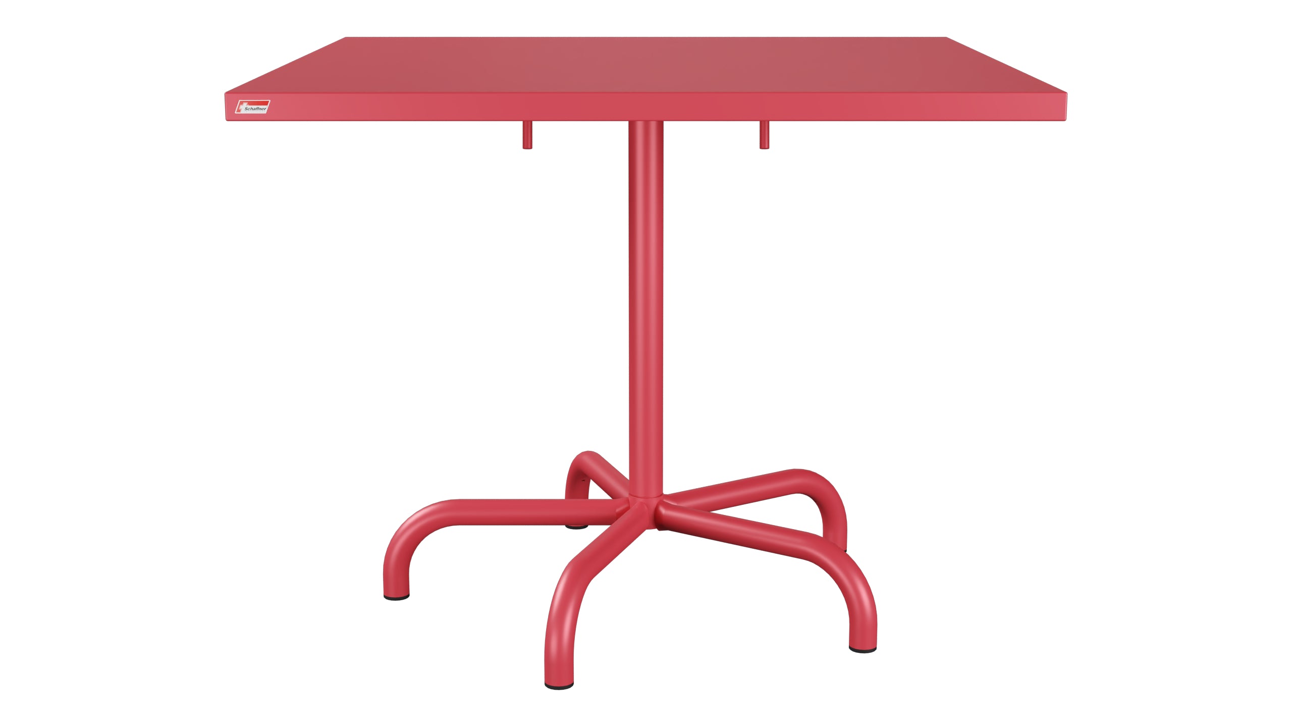Säntis Metall-Gartentisch 90x90 klappbar in Ahornrot präsentiert im Onlineshop von KAQTU Design AG. Gartentisch ist von Schaffner
