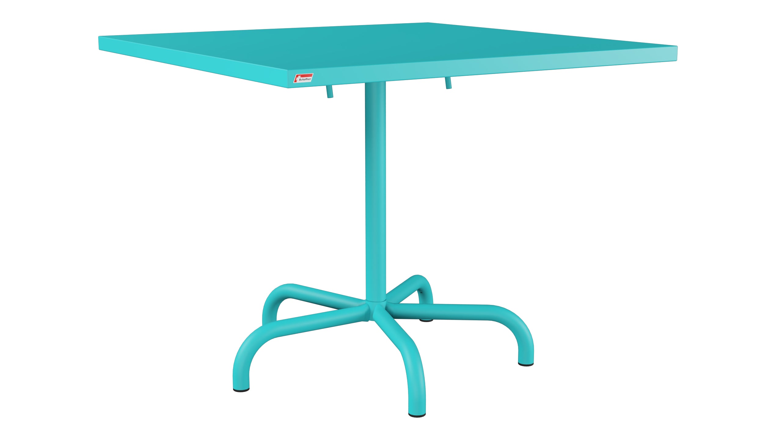 Säntis Metall-Gartentisch 90x90 klappbar in Türkis präsentiert im Onlineshop von KAQTU Design AG. Gartentisch ist von Schaffner