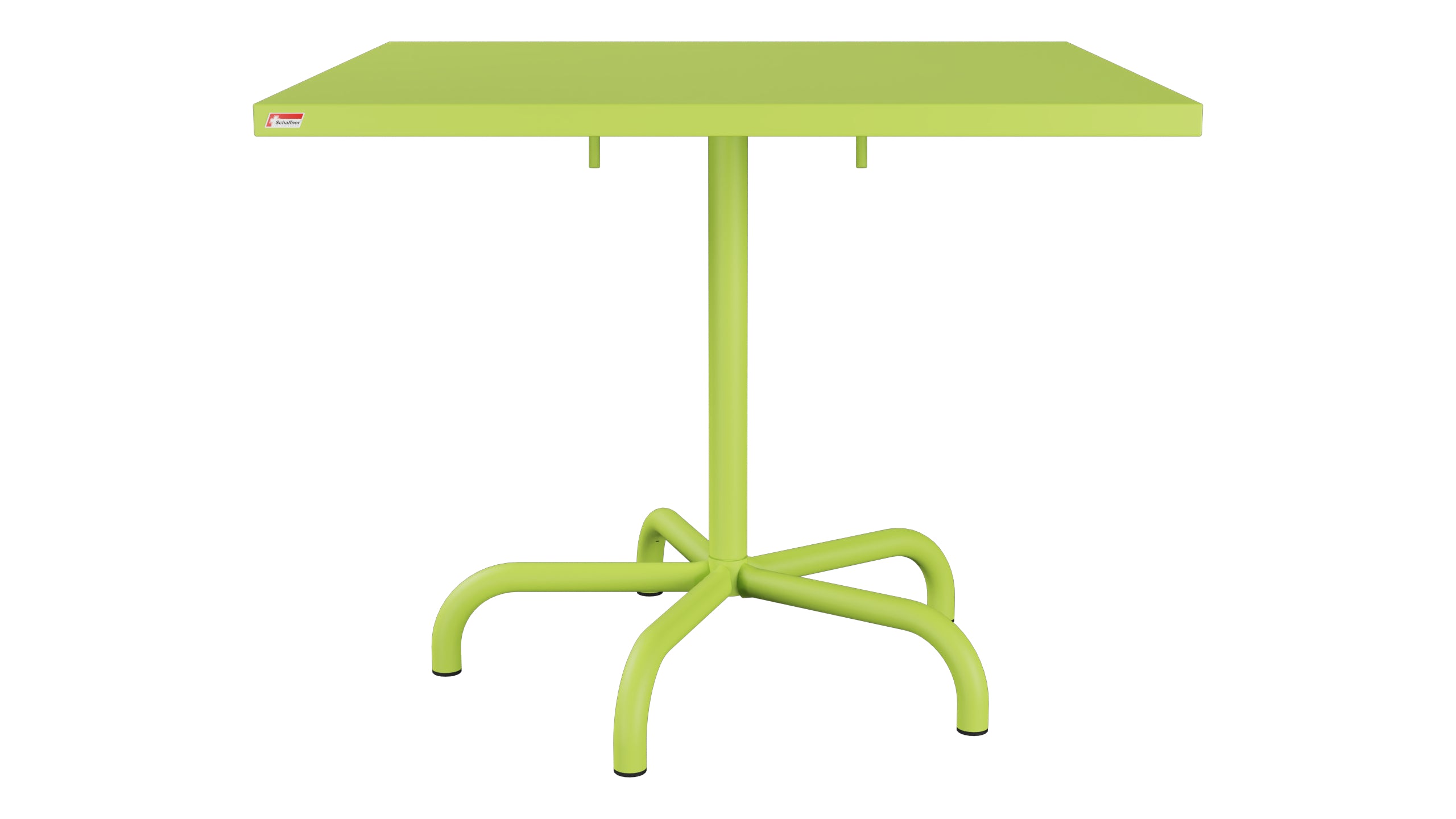 Säntis Metall-Gartentisch 90x90 klappbar in Hellgrün präsentiert im Onlineshop von KAQTU Design AG. Gartentisch ist von Schaffner