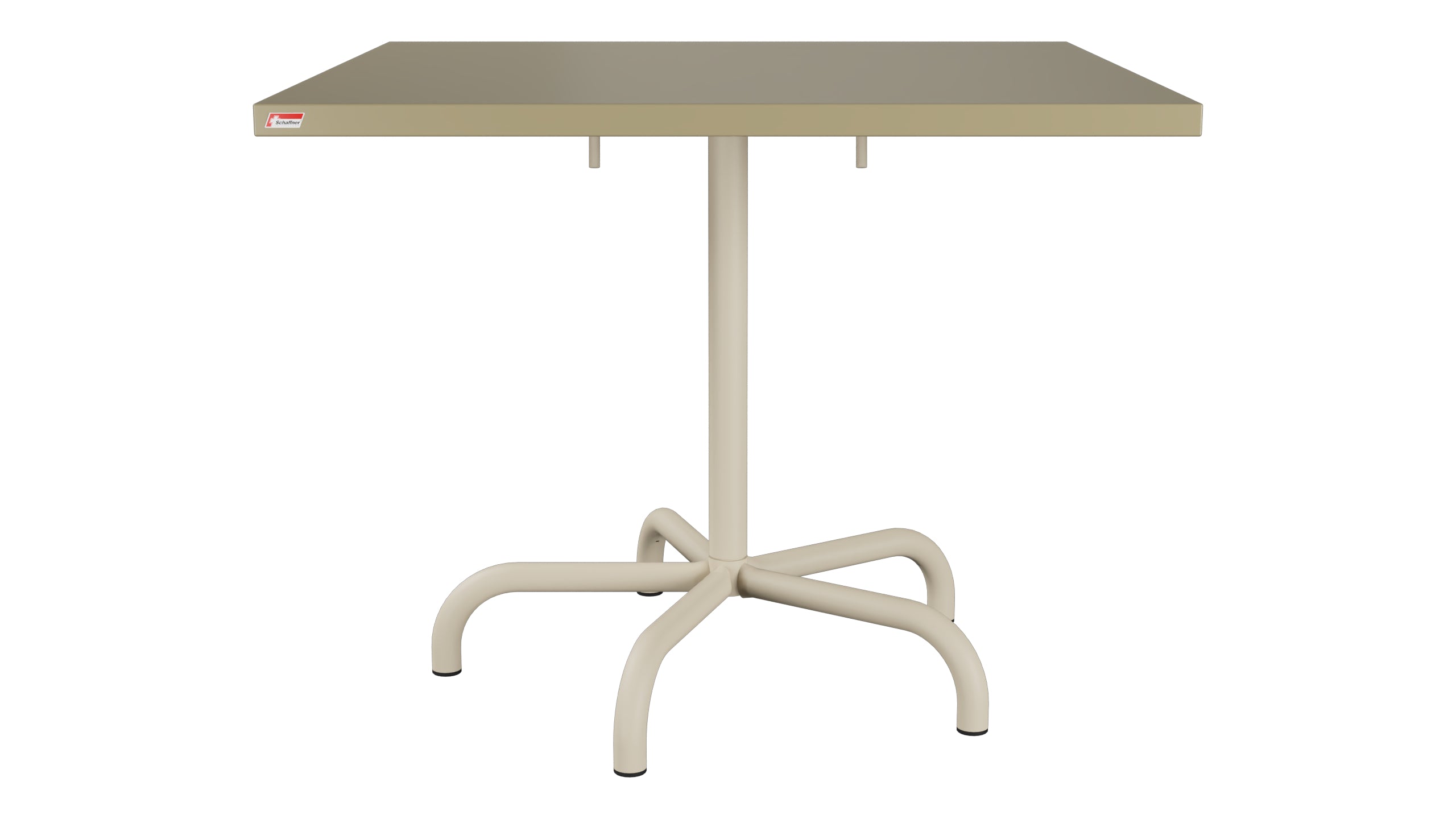 Säntis Metall-Gartentisch 90x90 klappbar in Champagner präsentiert im Onlineshop von KAQTU Design AG. Gartentisch ist von Schaffner