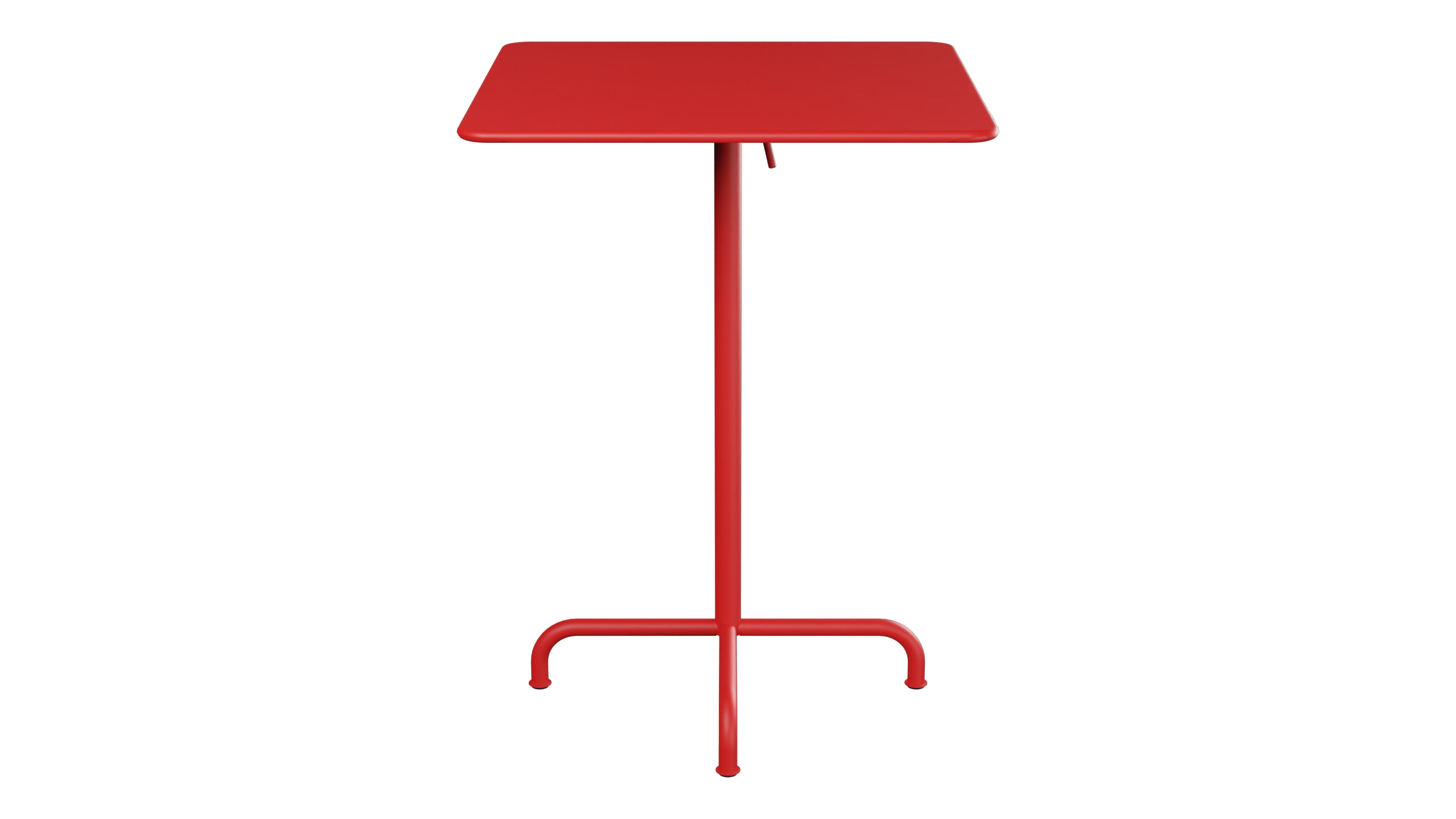 Rigi Metall-Stehtisch Outdoor 80x80 / 110 klappbar  in Rot präsentiert im Onlineshop von KAQTU Design AG. Hochtisch Outdoor ist von Schaffner