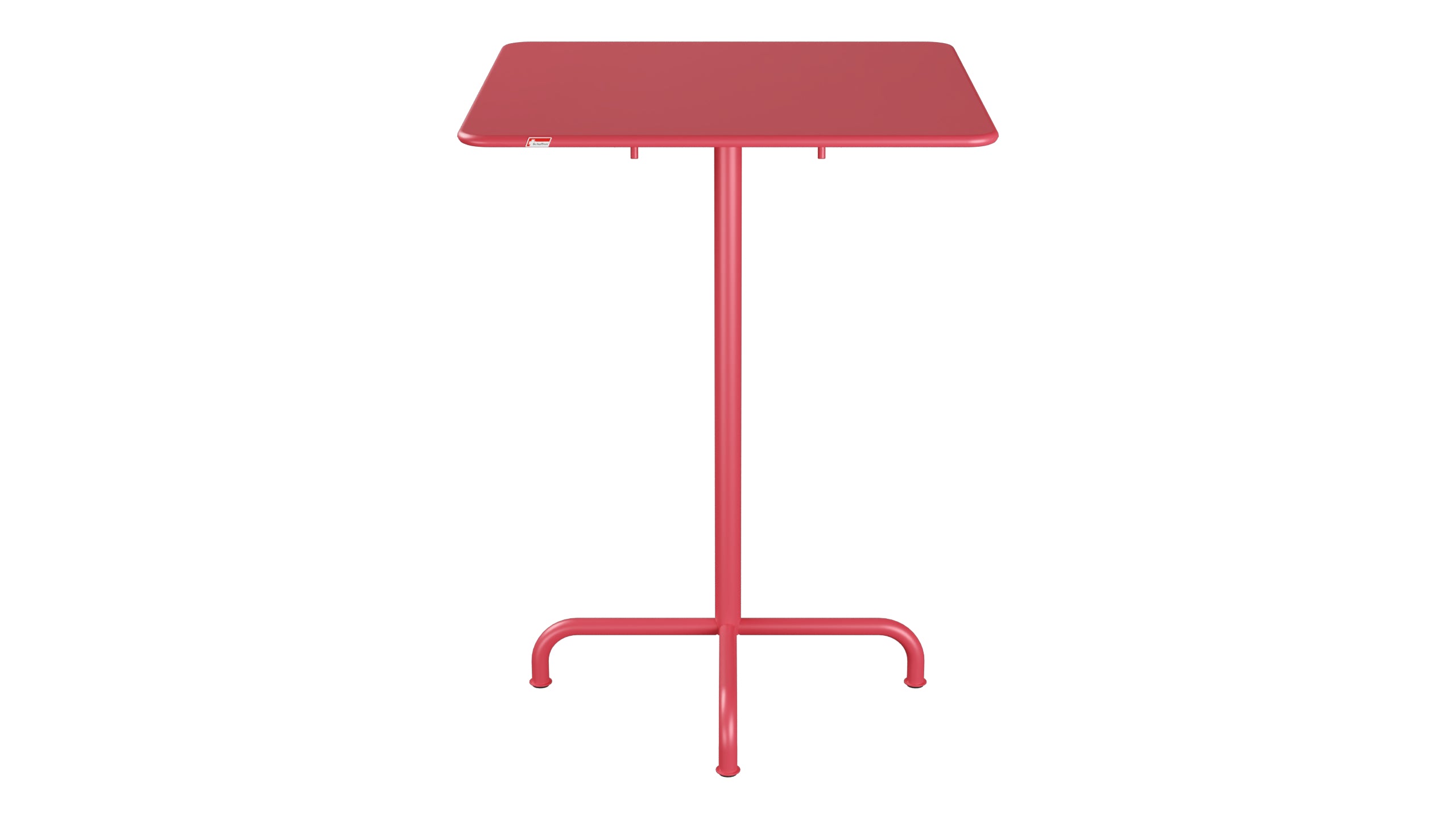 Rigi Metall-Stehtisch Outdoor 80x80 / 110 klappbar  in Ahornrot präsentiert im Onlineshop von KAQTU Design AG. Hochtisch Outdoor ist von Schaffner