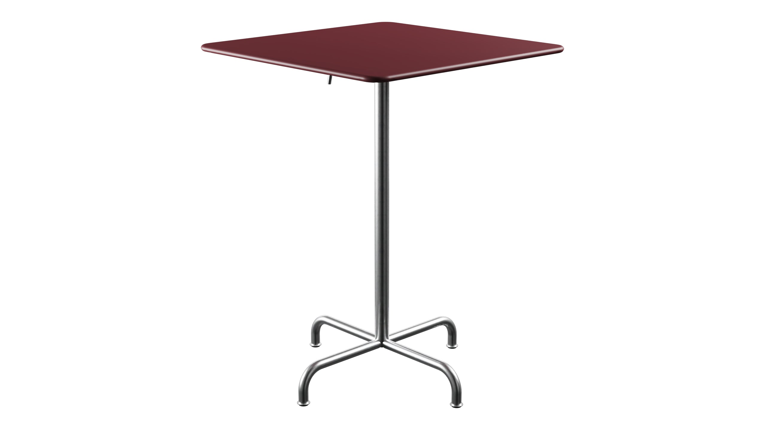 Rigi Metall-Stehtisch Outdoor 80x80 / 110 klappbar  in Bordeaux präsentiert im Onlineshop von KAQTU Design AG. Hochtisch Outdoor ist von Schaffner