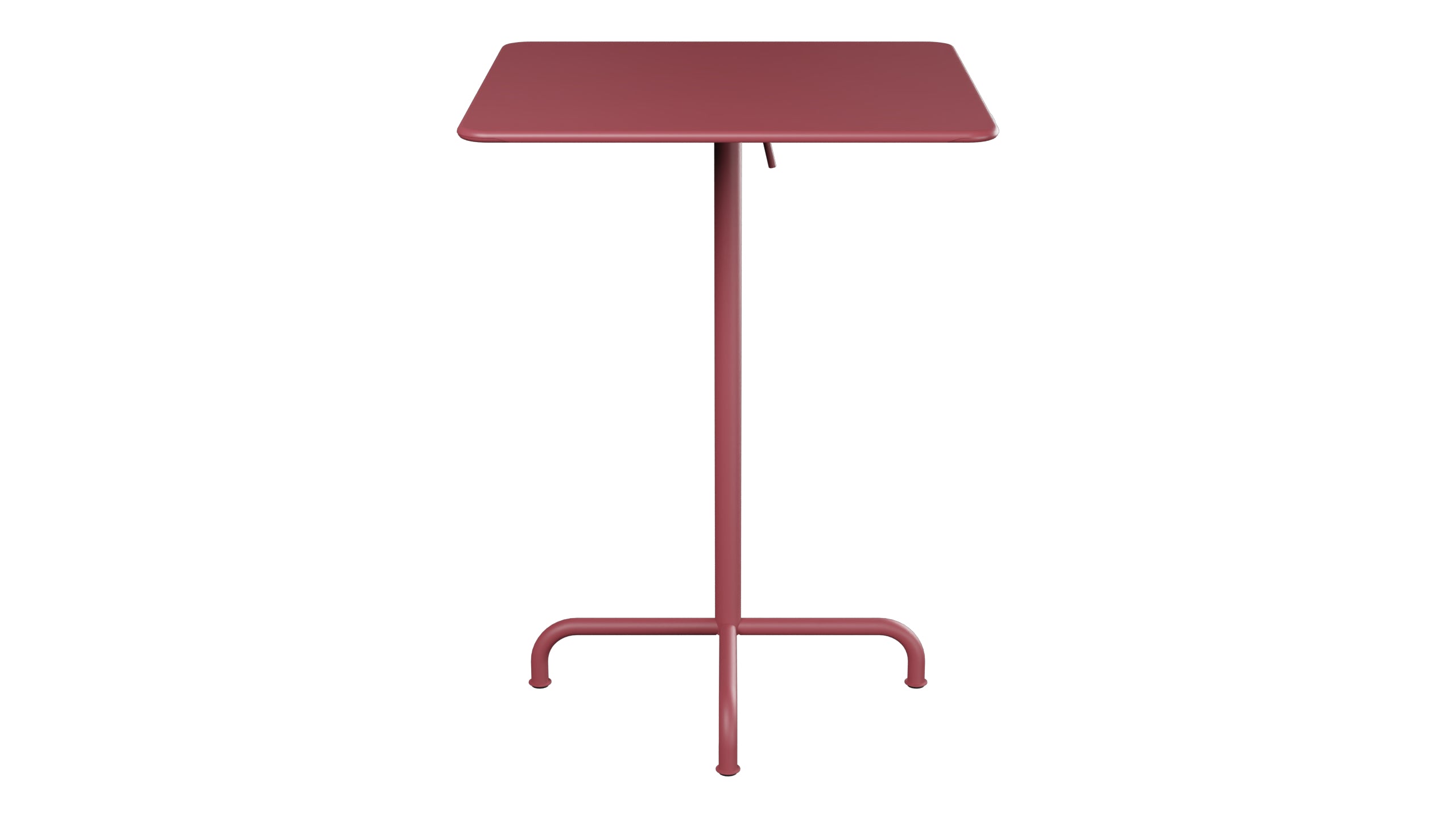 Rigi Metall-Stehtisch Outdoor 80x80 / 110 klappbar  in Bordeaux präsentiert im Onlineshop von KAQTU Design AG. Hochtisch Outdoor ist von Schaffner