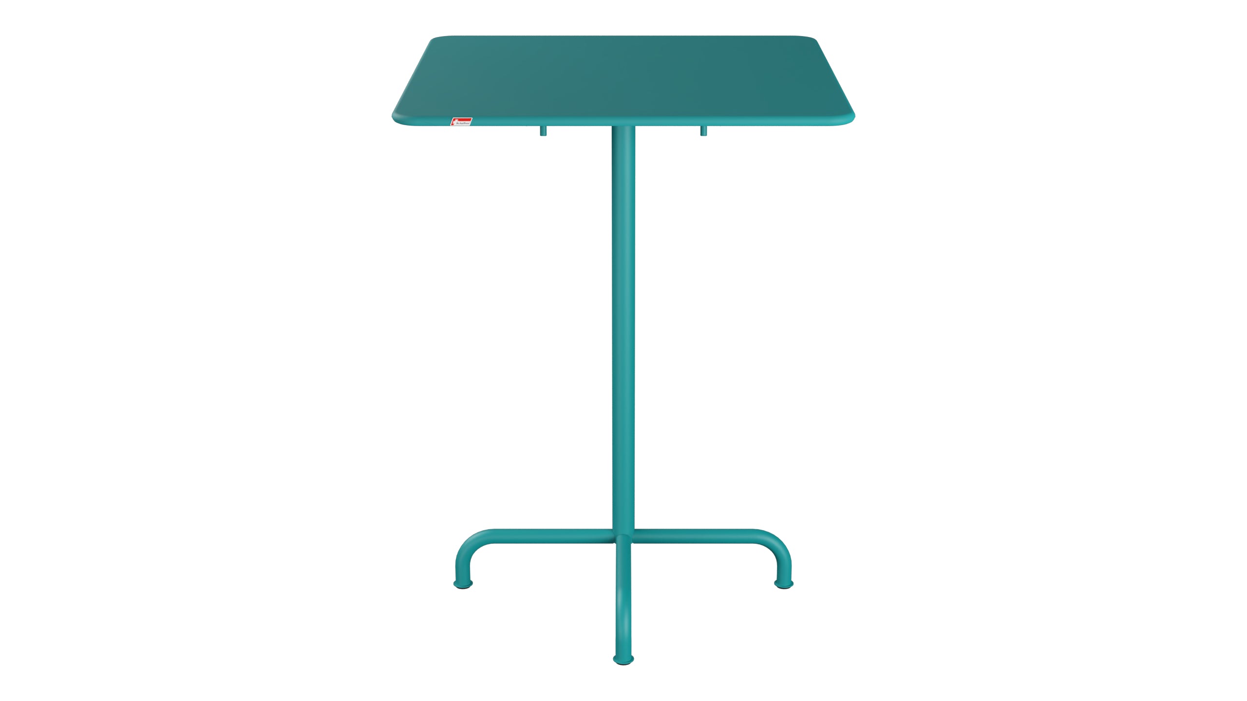 Rigi Metall-Stehtisch Outdoor 80x80 / 110 klappbar  in Kaliblau präsentiert im Onlineshop von KAQTU Design AG. Hochtisch Outdoor ist von Schaffner