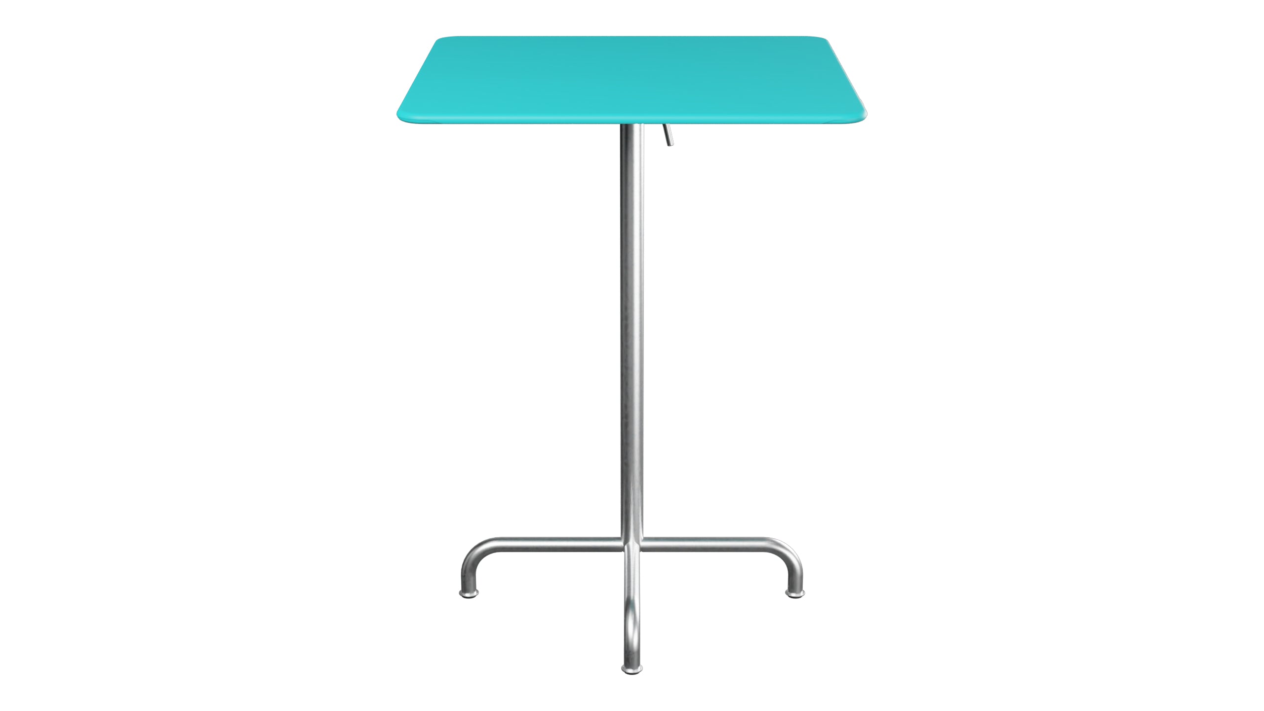 Rigi Metall-Stehtisch Outdoor 80x80 / 110 klappbar  in Türkis präsentiert im Onlineshop von KAQTU Design AG. Hochtisch Outdoor ist von Schaffner
