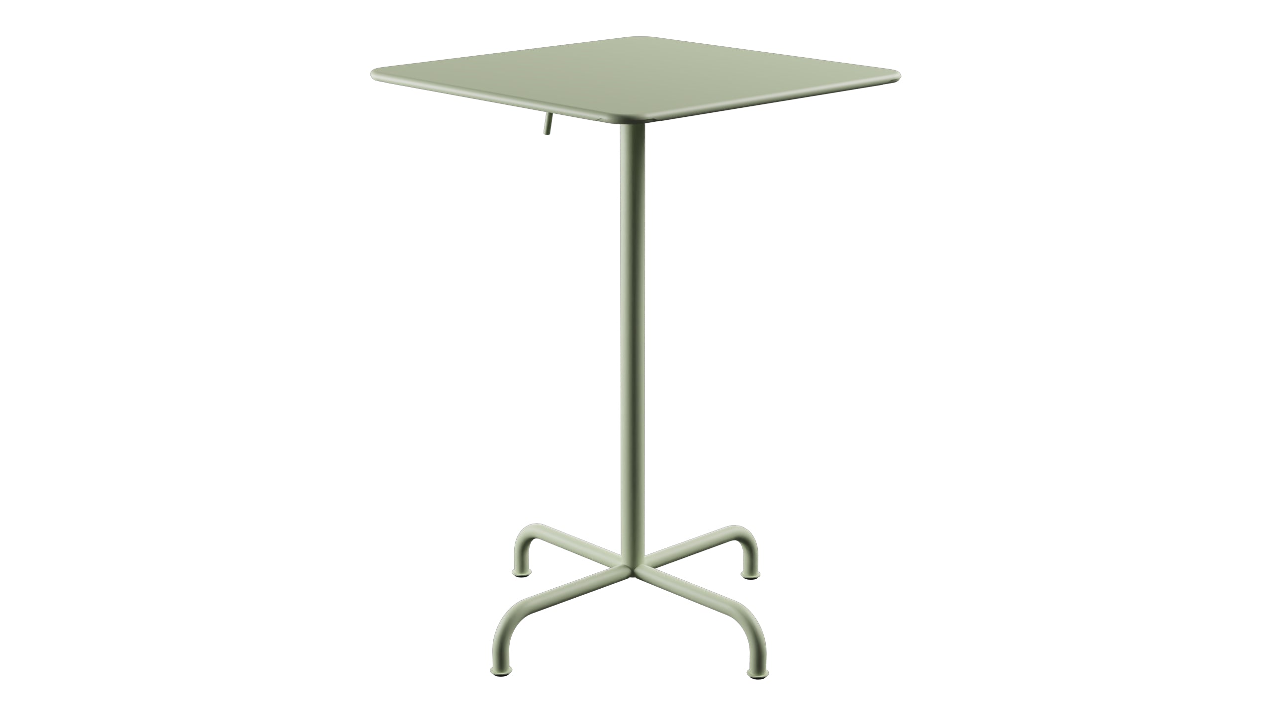 Rigi Metall-Stehtisch Outdoor 70x70 / 110 klappbar  in Pastellgrün präsentiert im Onlineshop von KAQTU Design AG. Hochtisch Outdoor ist von Schaffner