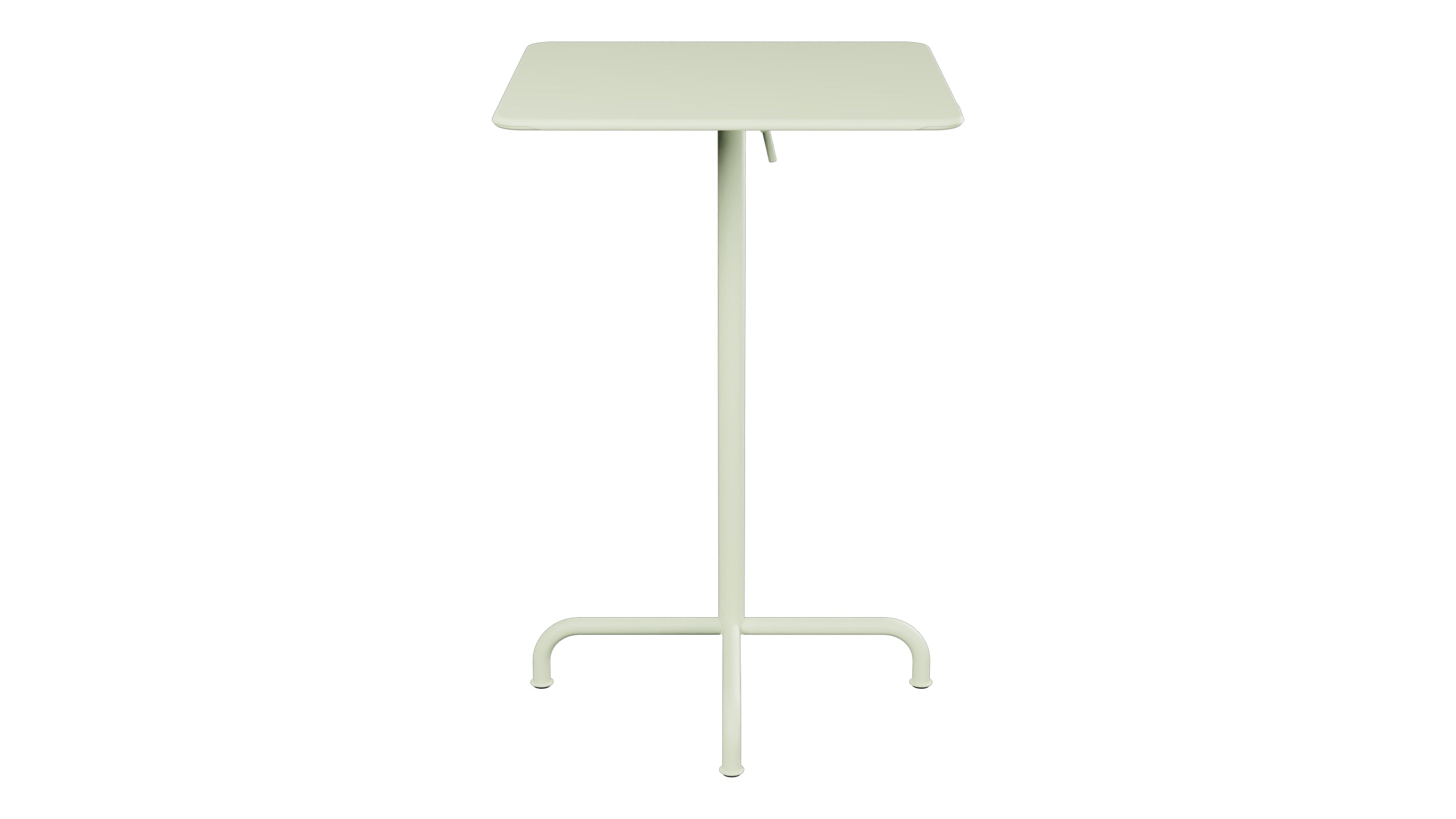 Rigi Metall-Stehtisch Outdoor 70x70 / 110 klappbar  in Pastellgrün präsentiert im Onlineshop von KAQTU Design AG. Hochtisch Outdoor ist von Schaffner