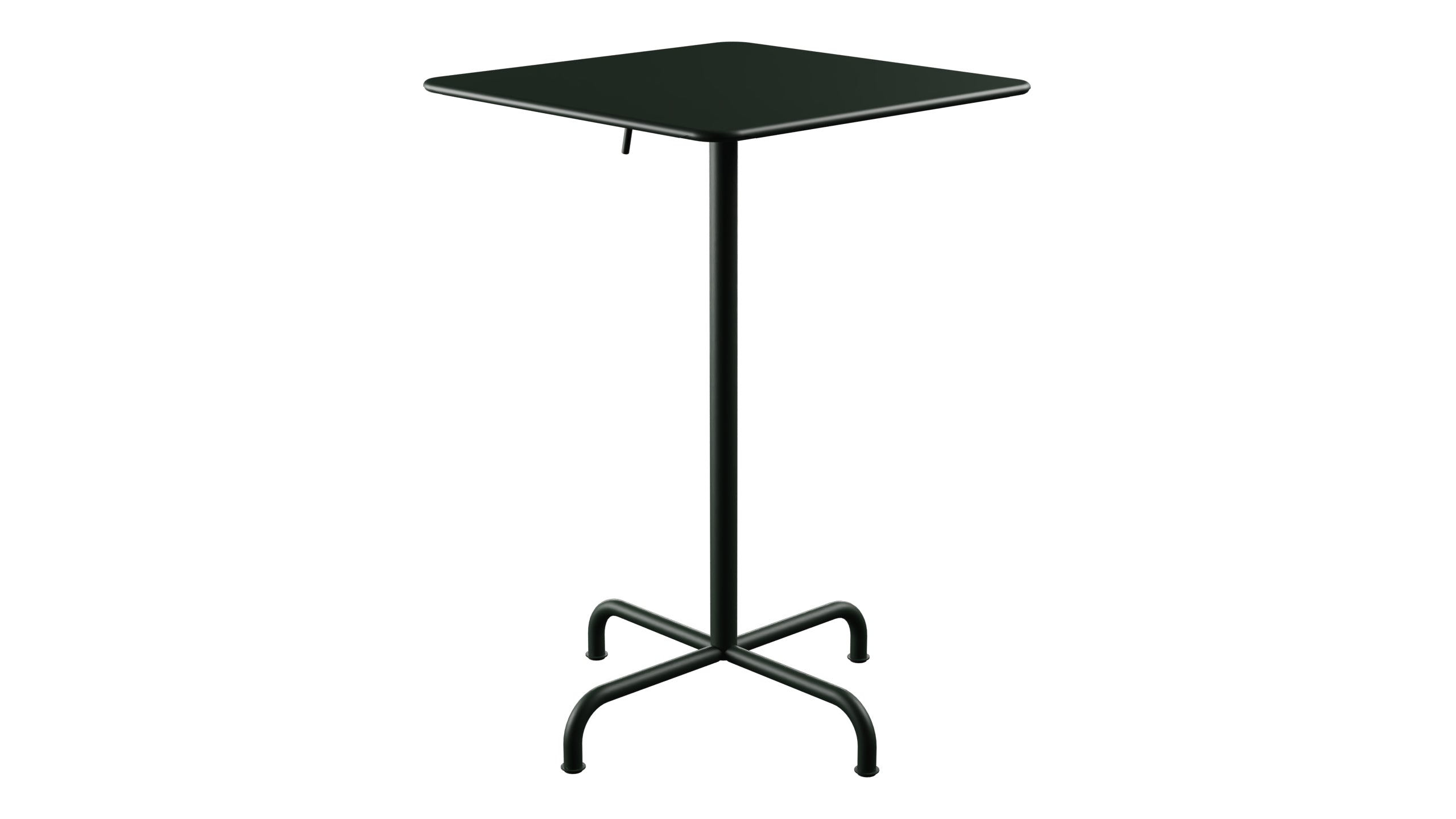 Rigi Metall-Stehtisch Outdoor 70x70 / 110 klappbar  in Tannengrün präsentiert im Onlineshop von KAQTU Design AG. Hochtisch Outdoor ist von Schaffner